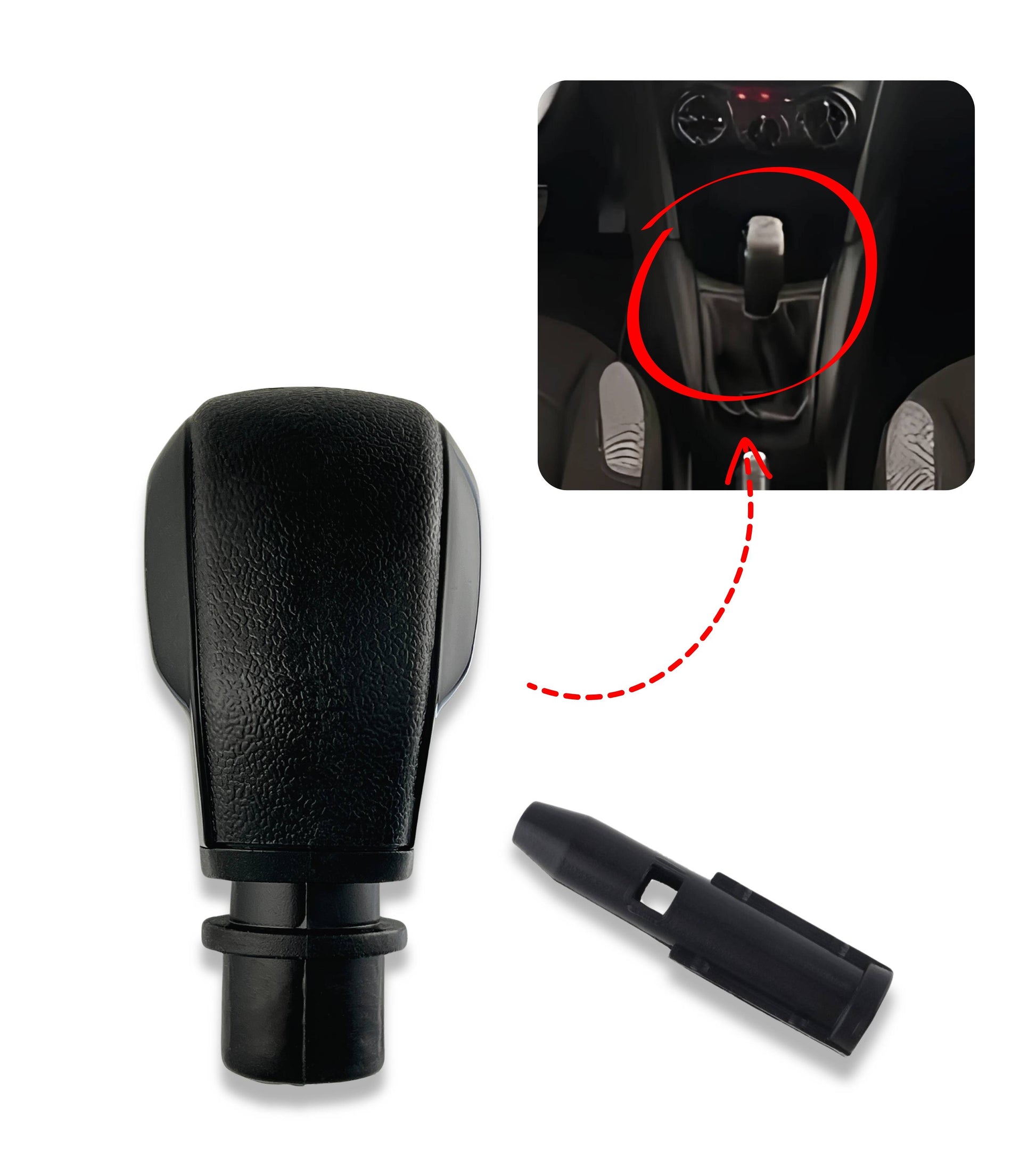 5 Speed ​​Gear Shift Knob with Adapter Compatible with Peugeot 207 208 308 508 3008 and Citroen C2 C3 C4 C5 Berlingo Jumpy OEM 16088722ZD