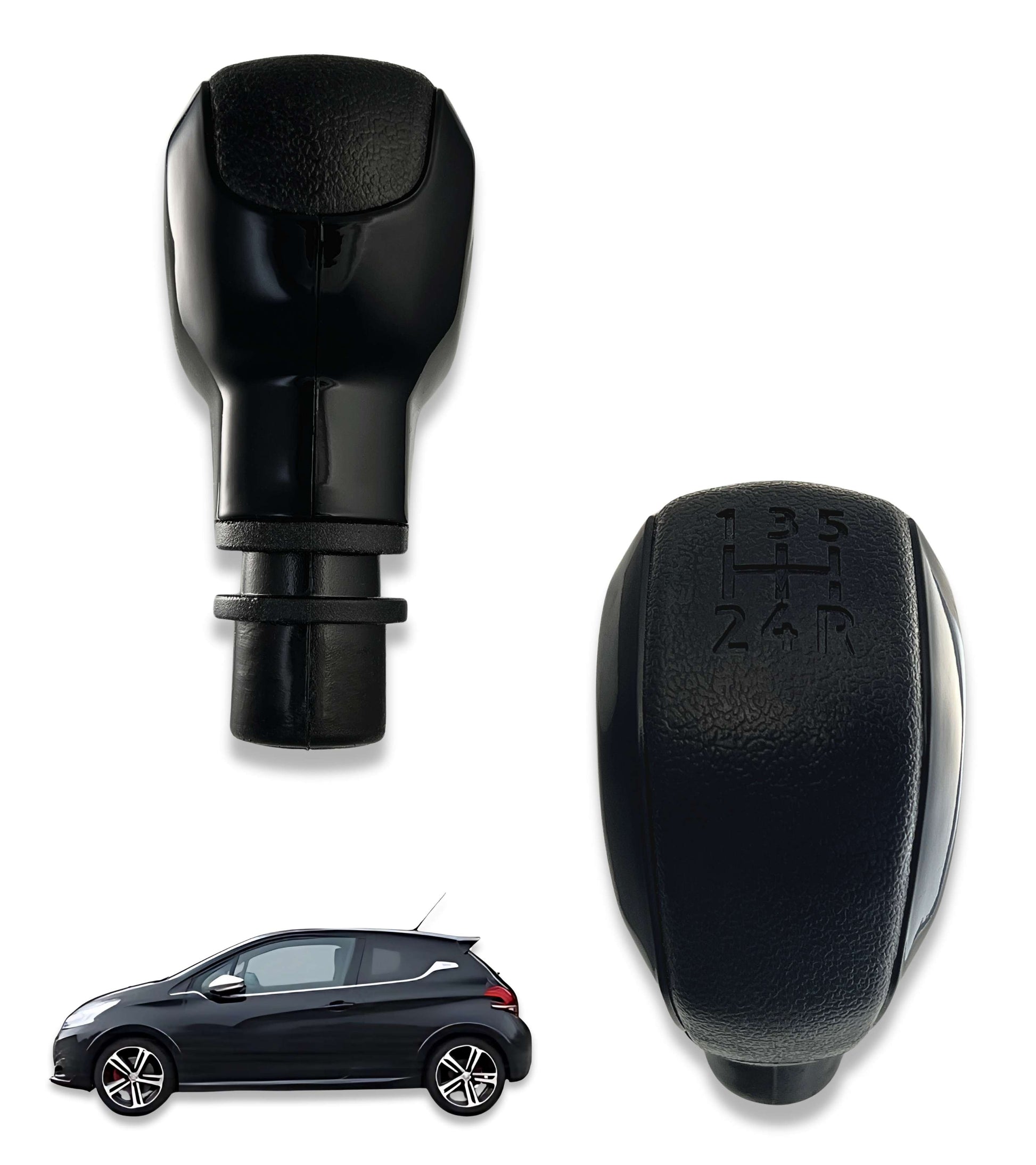 5 Speed ​​Gear Shift Knob with Adapter Compatible with Peugeot 207 208 308 508 3008 and Citroen C2 C3 C4 C5 Berlingo Jumpy OEM 16088722ZD