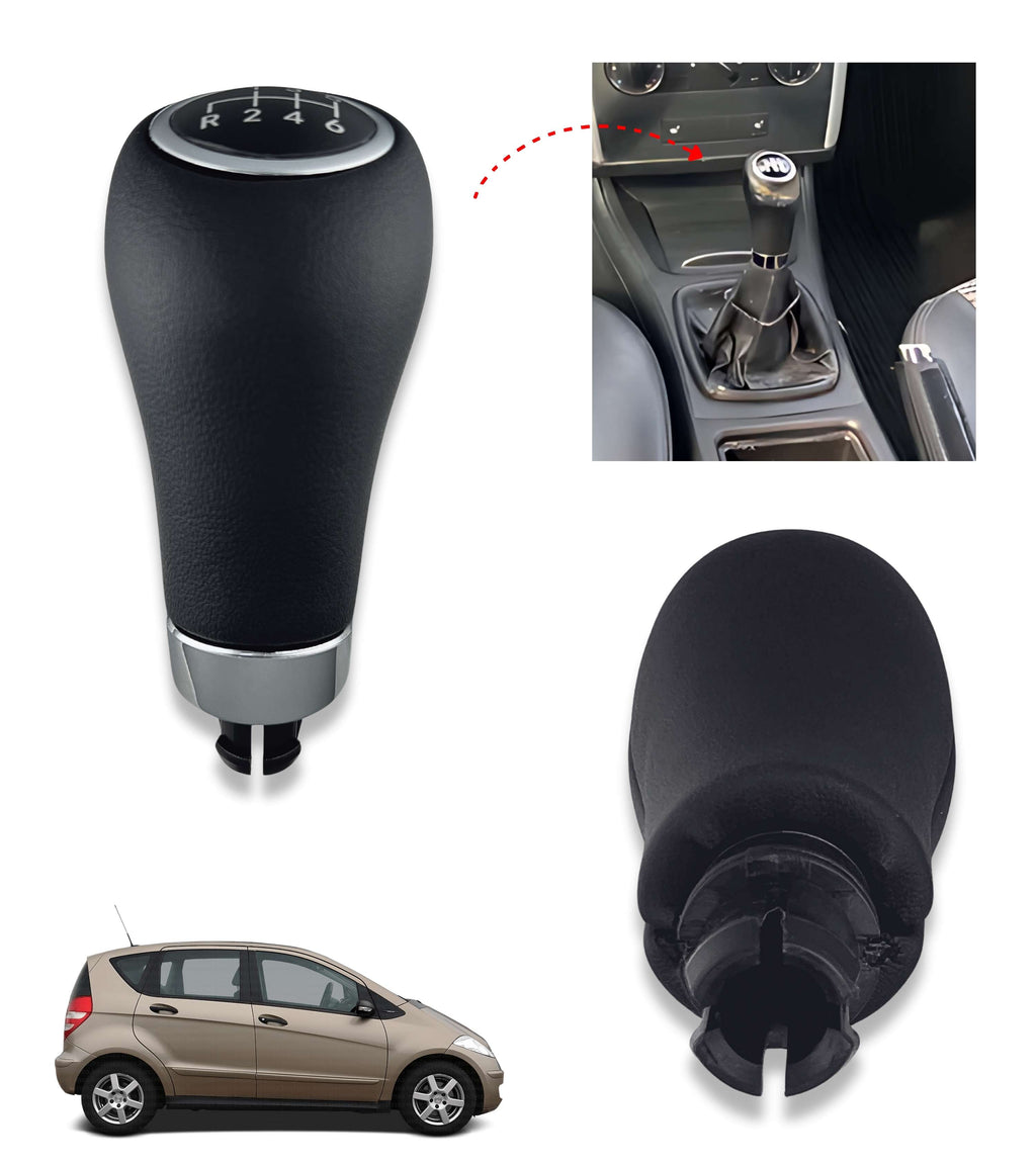 6 Speed ​​Manual Gear Shift Knob Compatible with Mercedes A-Class A-Class C-Class CLK Pre-Facelift 2000–2012, with 8mm Hole