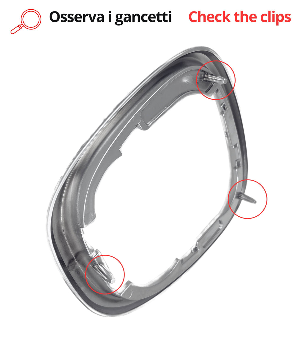 Cornice Esterna Satinata per Cuffia Leva Cambio Compatibile con Fiat 500L (2012–2017) Colore Argento Grigio OEM 735547556 735547557