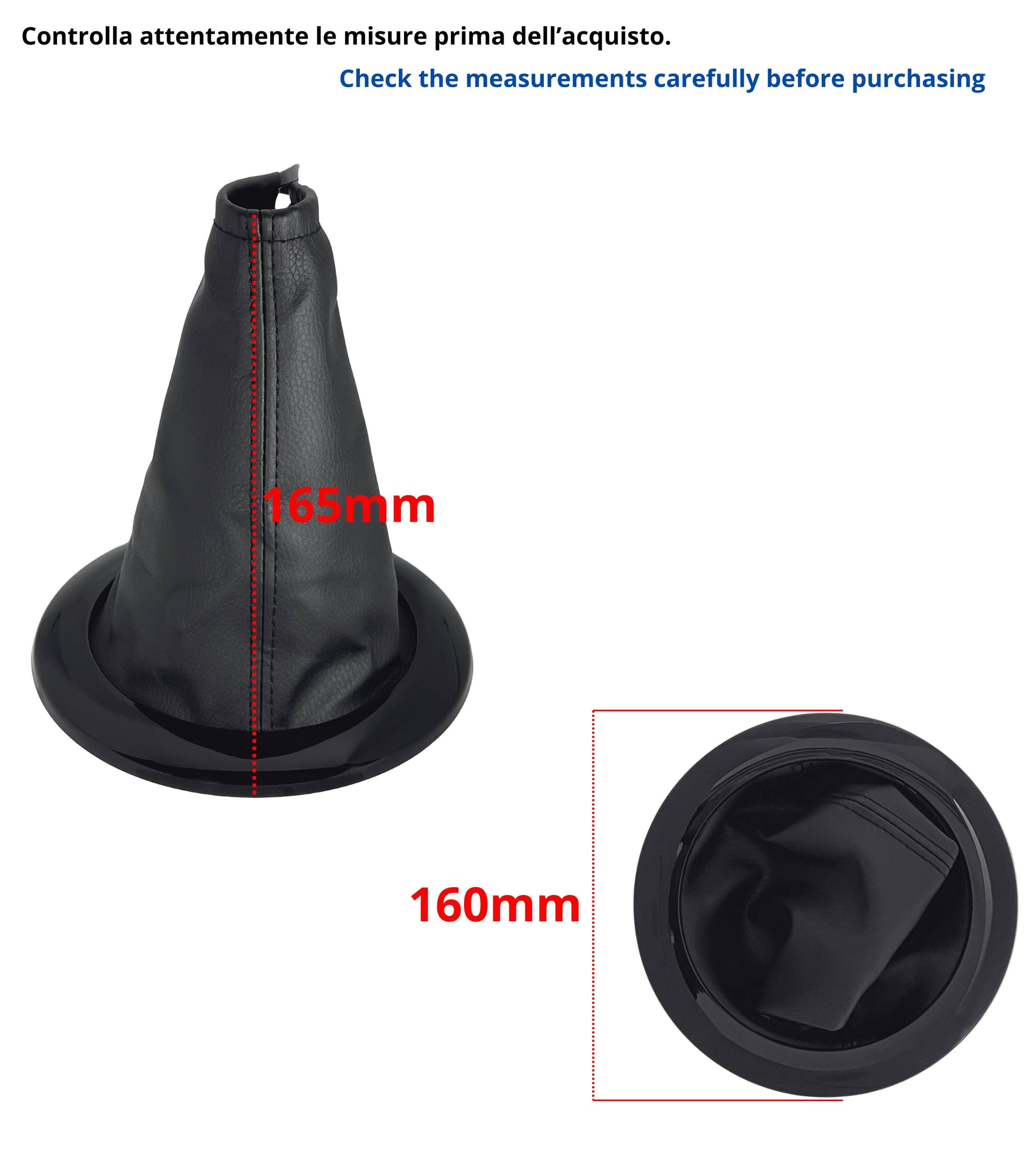 Kit Pomello Leva Cambio 5 Marce, Cuffia Nera con Cornice Cromata Nera, Ghiera e Adattatore, Compatibile con Renault Megane II 2002–2009, OEM 8200858261, 8200454975