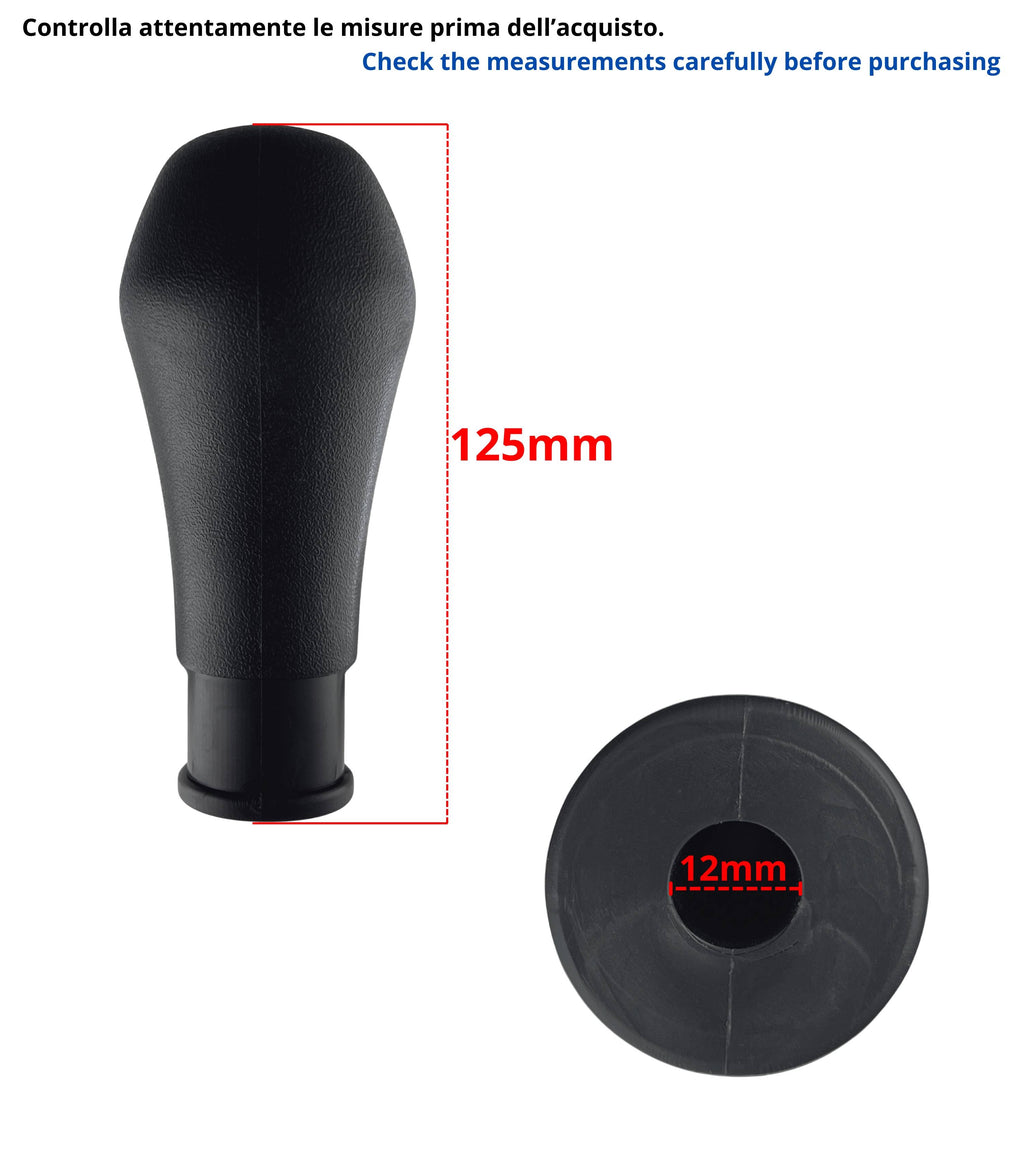 5 Speed ​​Gear Shift Knob Compatible with Lancia Ypsilon (843) 2006–2011, Satin Grey Plate, Compatible OEM 735443345