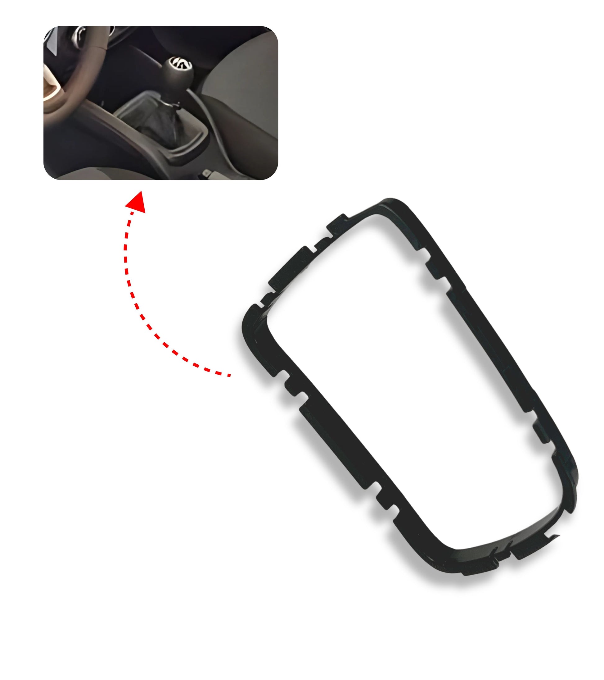 Retention Ring, Inner Frame for Gear Shift Boot, Compatible with Fiat Tipo 356 2015+, Fiat Tipo 357 2016+, Fiat Tipo 358 2016+