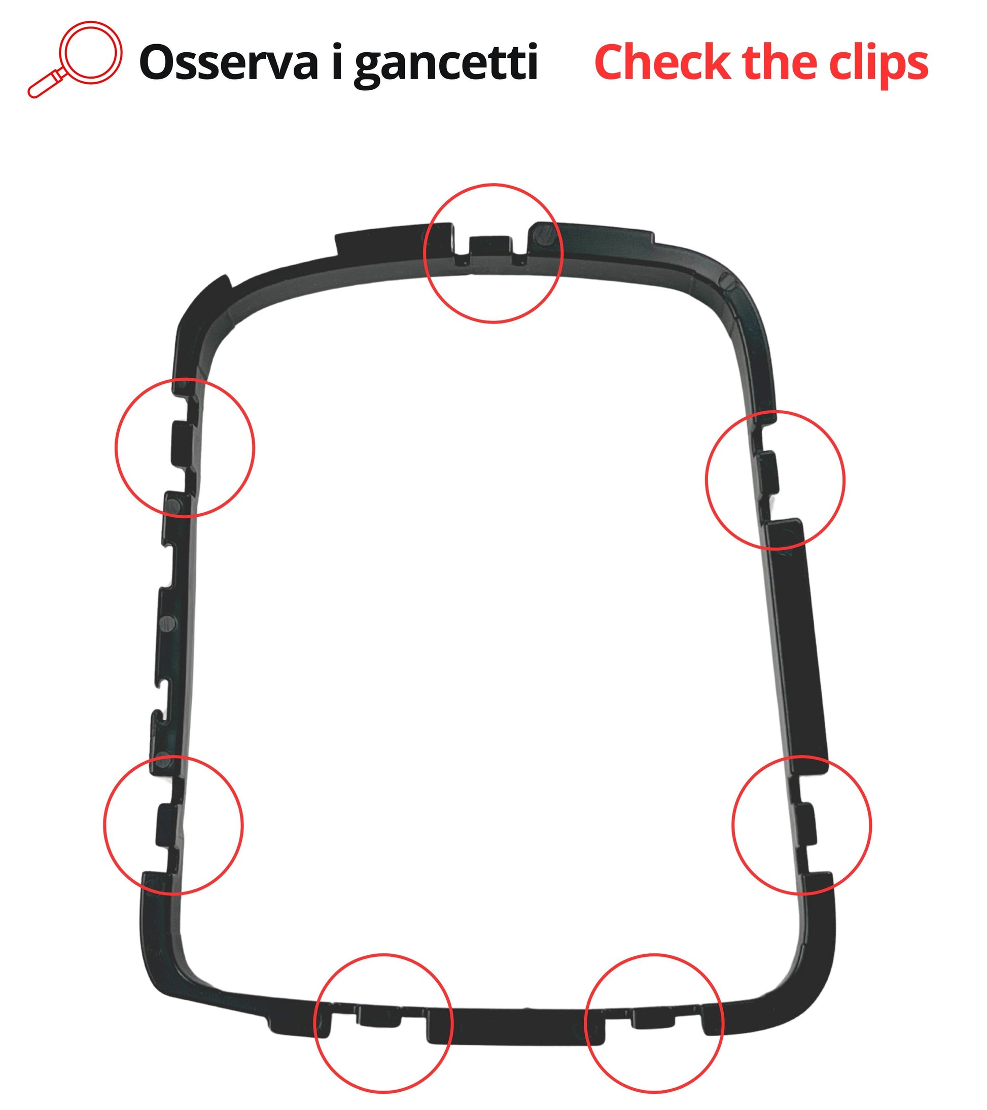 Retention Ring, Inner Frame for Gear Shift Boot, Compatible with Fiat Tipo 356 2015+, Fiat Tipo 357 2016+, Fiat Tipo 358 2016+