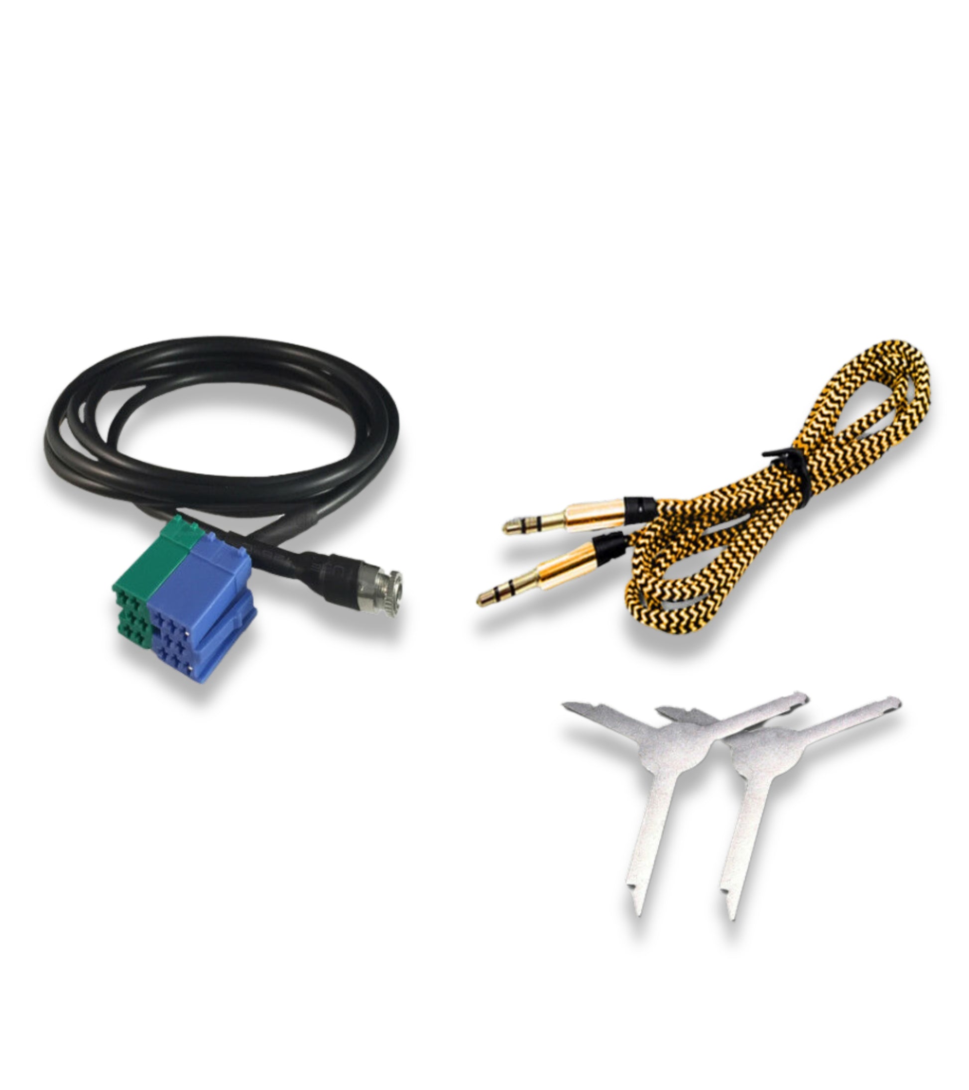 FEMALE JACK AUX CABLE FOR FIAT BRAVO FROM 2007 + DISMANTLING KIT + BESYNC CABLE