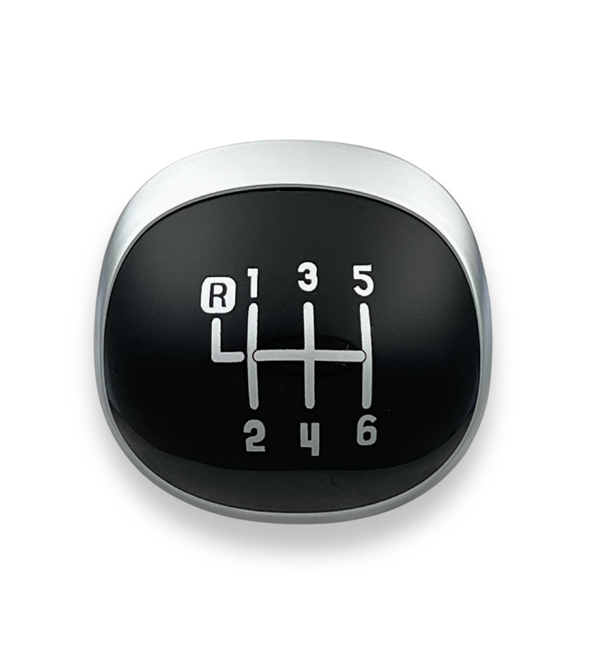 Lente Placca per Pomello Leva Cambio 6 Marce Nero Lucido e Argento, Compatibile con Fiat 500L 2012–2017, Verifica i Codici OEM Prima dell’Acquisto
