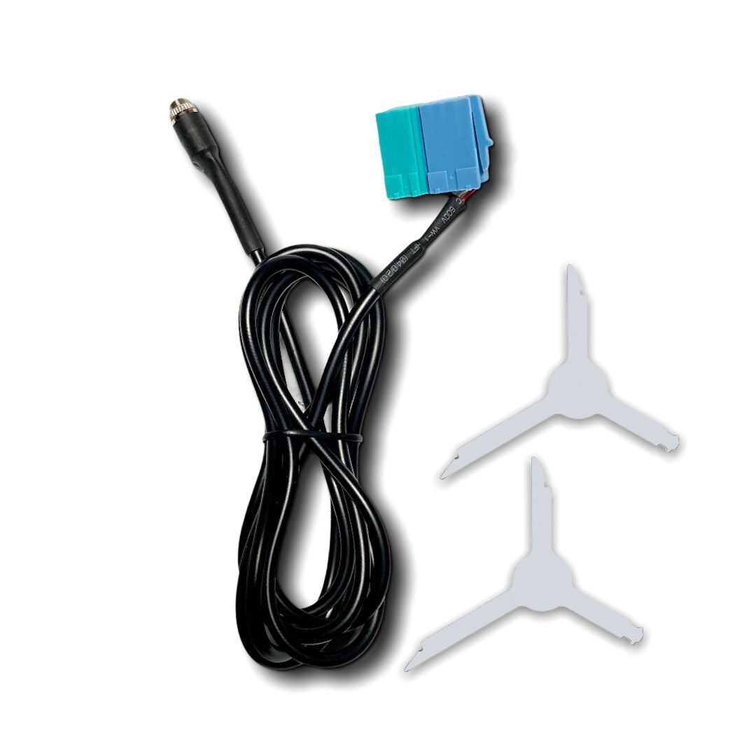 Cavo AUX jack femmina compatibile con Fiat Bravo dal 2007 + kit smontaggio autoradio Visteon