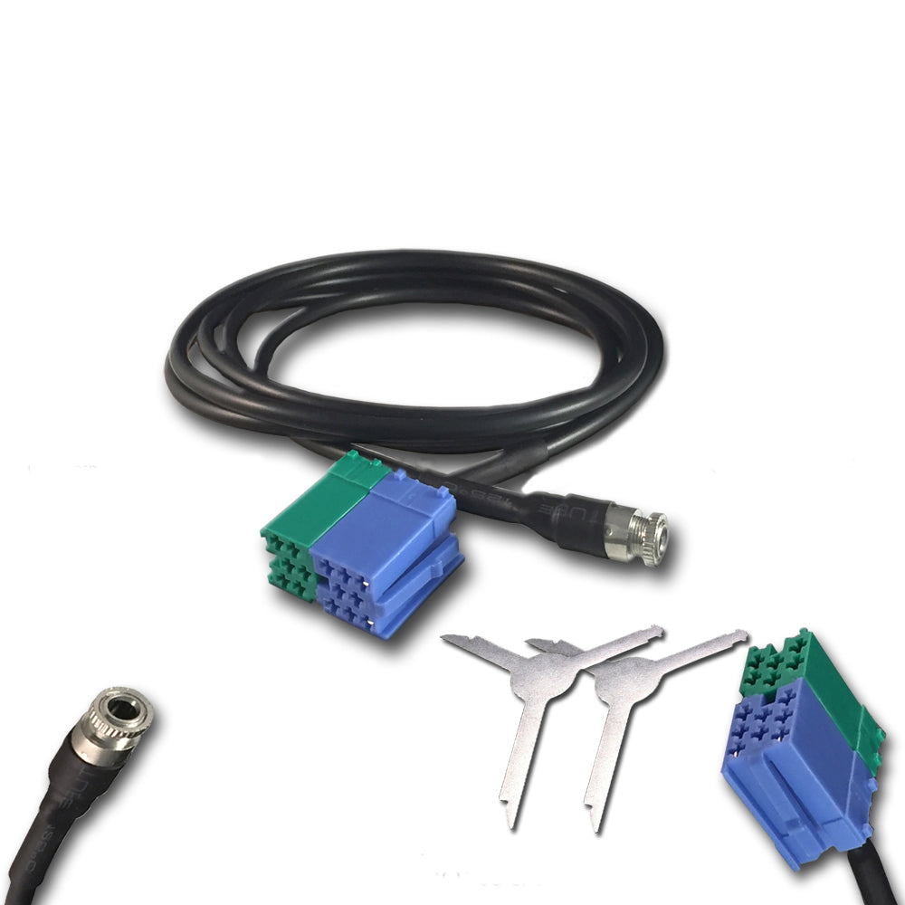 Cavo AUX jack femmina compatibile con Fiat Bravo dal 2007 + kit smontaggio autoradio Visteon