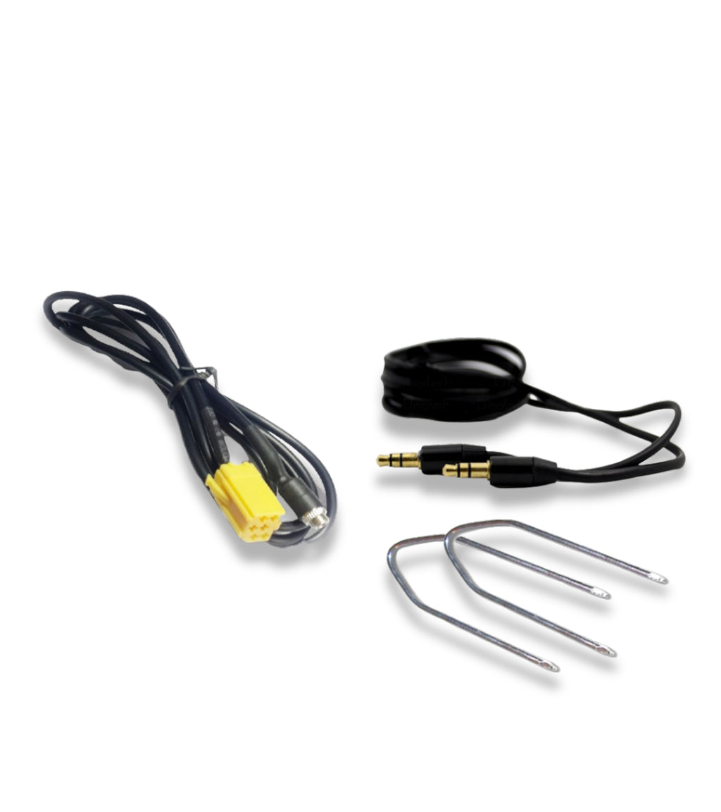 Aux Audio Cable Adapter Car Radio Fiat Alfa Romeo Lancia Female Jack + Extraction Kit + Rubber Coated Audio Cable Double Male Jack 3.5mm For Mp3 Smartphone Tablet