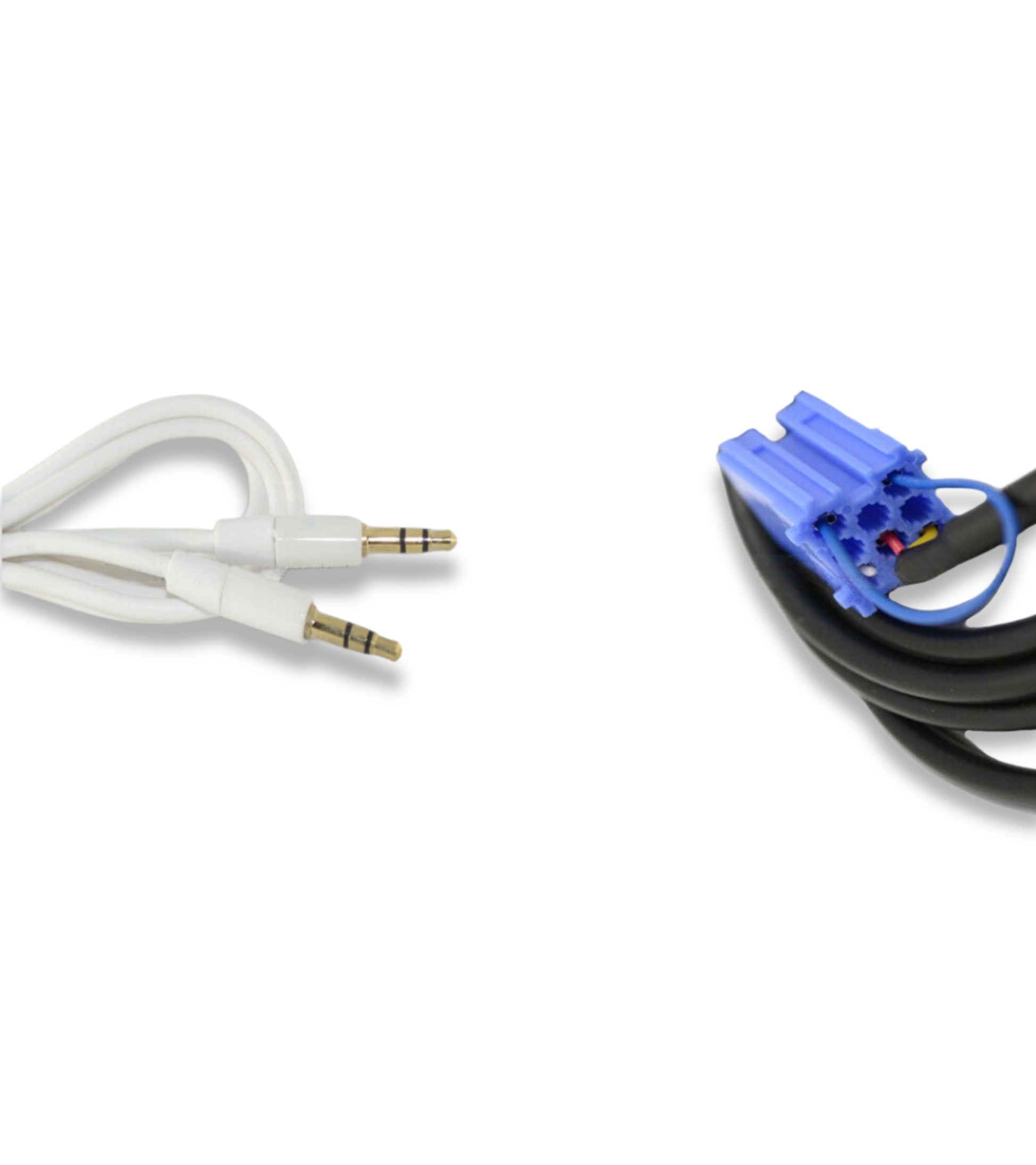 Cavo Aux Autoradio Delphi Bosch Auto Fiat 500 Grande Punto Evo Panda Lancia Y Jack Femmina e Ponticello + Cavo Audio Rivestito In Gomma