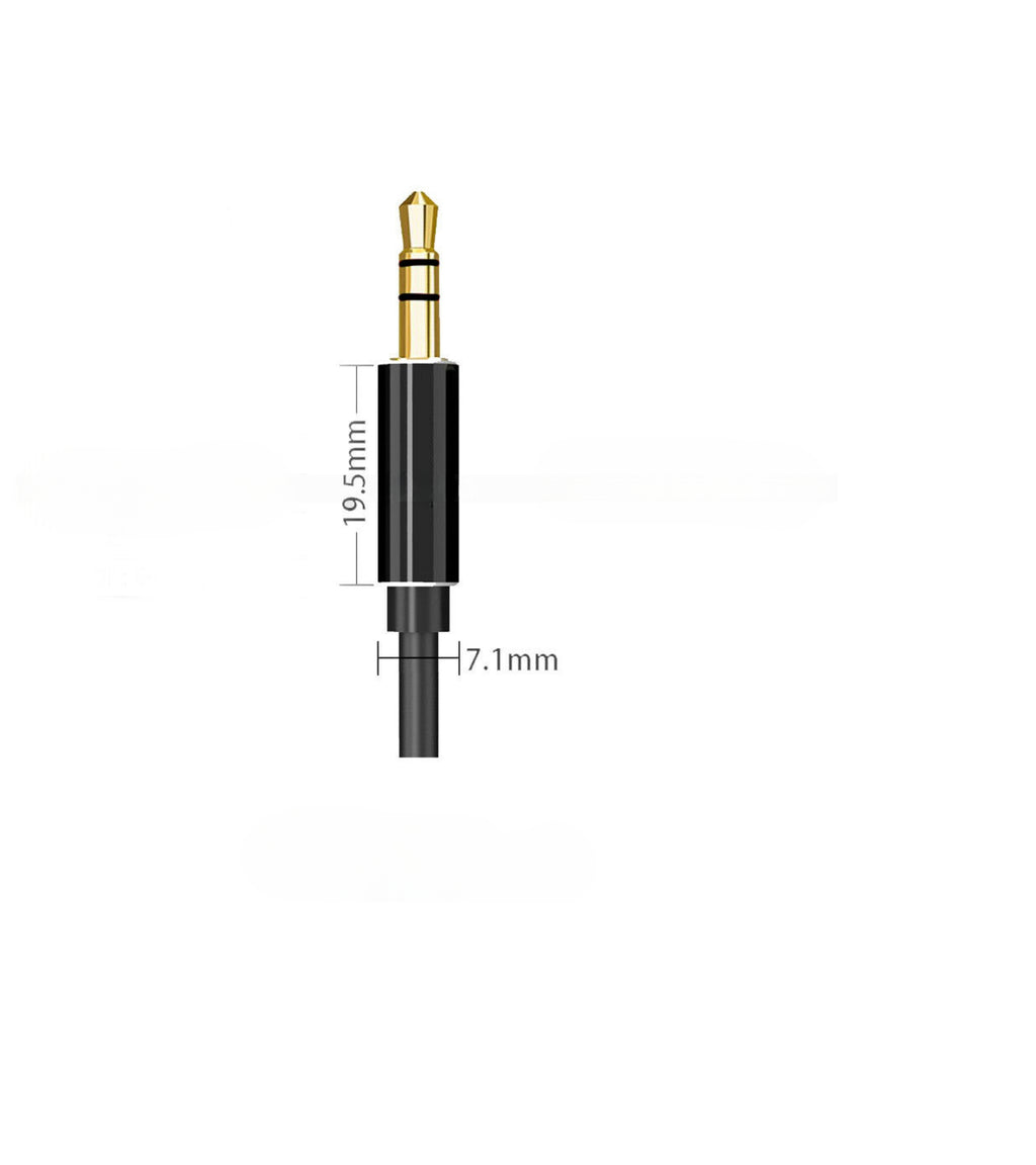 Aux Audio Cable Double Jack Male 3.5mm Rubber Coating Gold-Plated Aluminum Connectors For Smartphone Mp3 Tablet PC Audio Headphones Car Radio TV (Red)