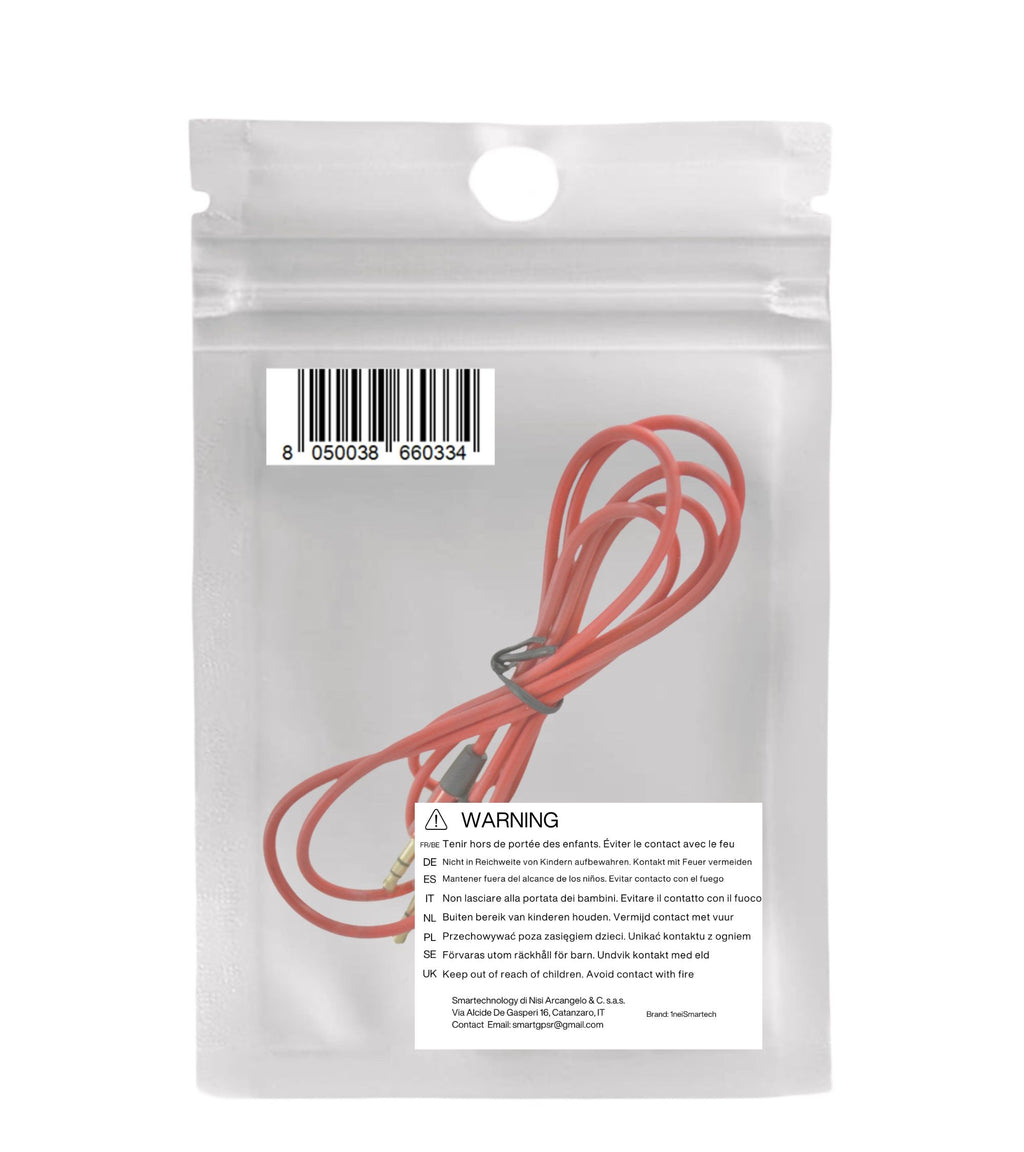 Aux Audio Cable Double Jack Male 3.5mm Rubber Coating Gold-Plated Aluminum Connectors For Smartphone Mp3 Tablet PC Audio Headphones Car Radio TV (Red)