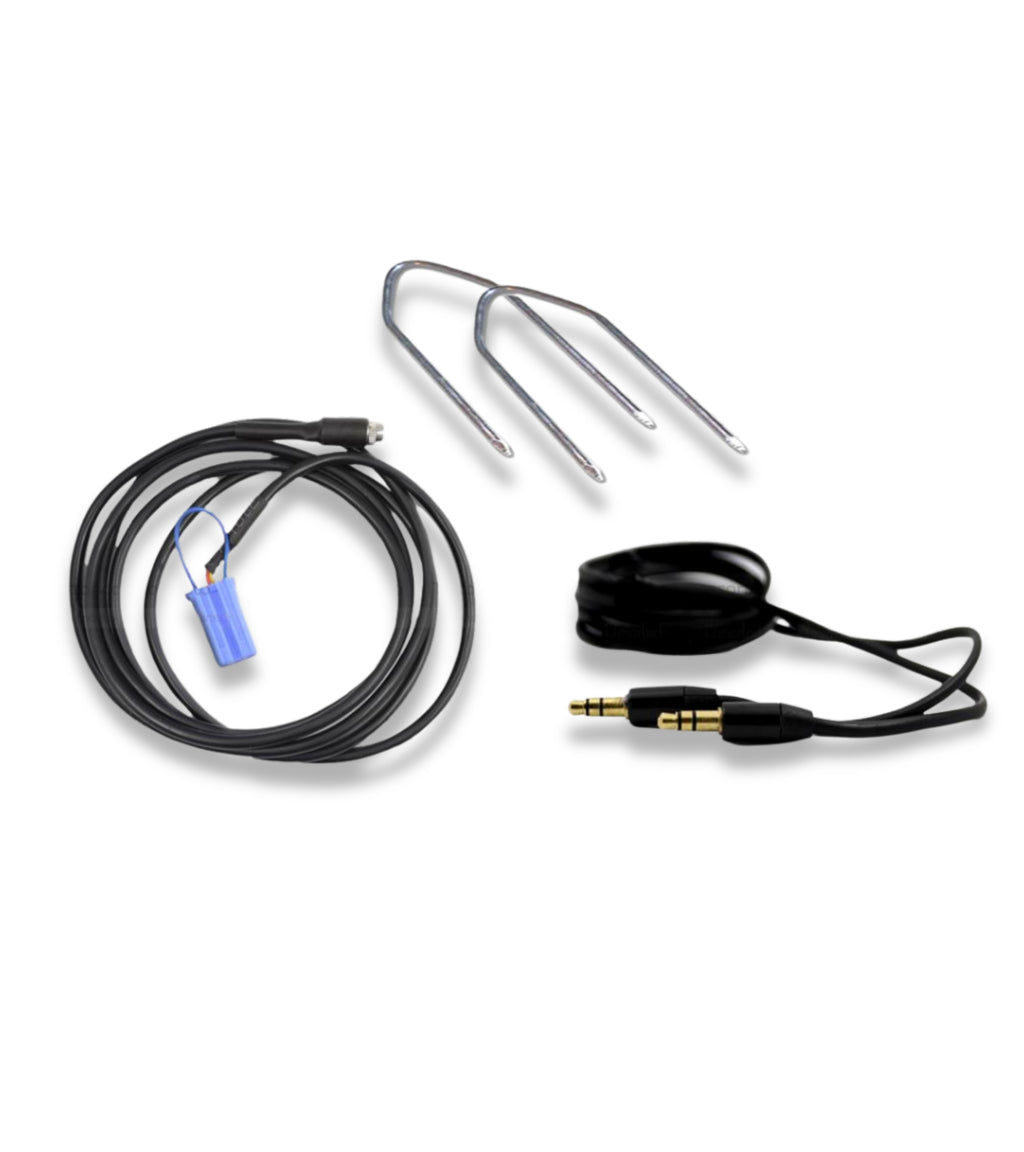Aux Cable Adapter For Car Radio Delphi Bosch Auto Fiat 500 Punto Panda Lancia Y Alfa Romeo With Female Jack And Jumper + Extraction Kit + Rubber Coated Audio Cable Smartphone