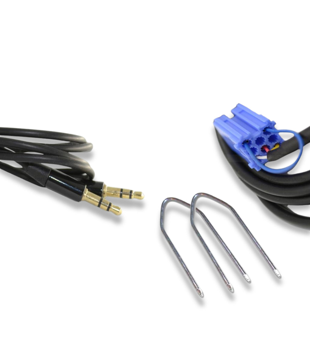 Aux Cable Adapter For Car Radio Delphi Bosch Auto Fiat 500 Punto Panda Lancia Y Alfa Romeo With Female Jack And Jumper + Extraction Kit + Rubber Coated Audio Cable Smartphone