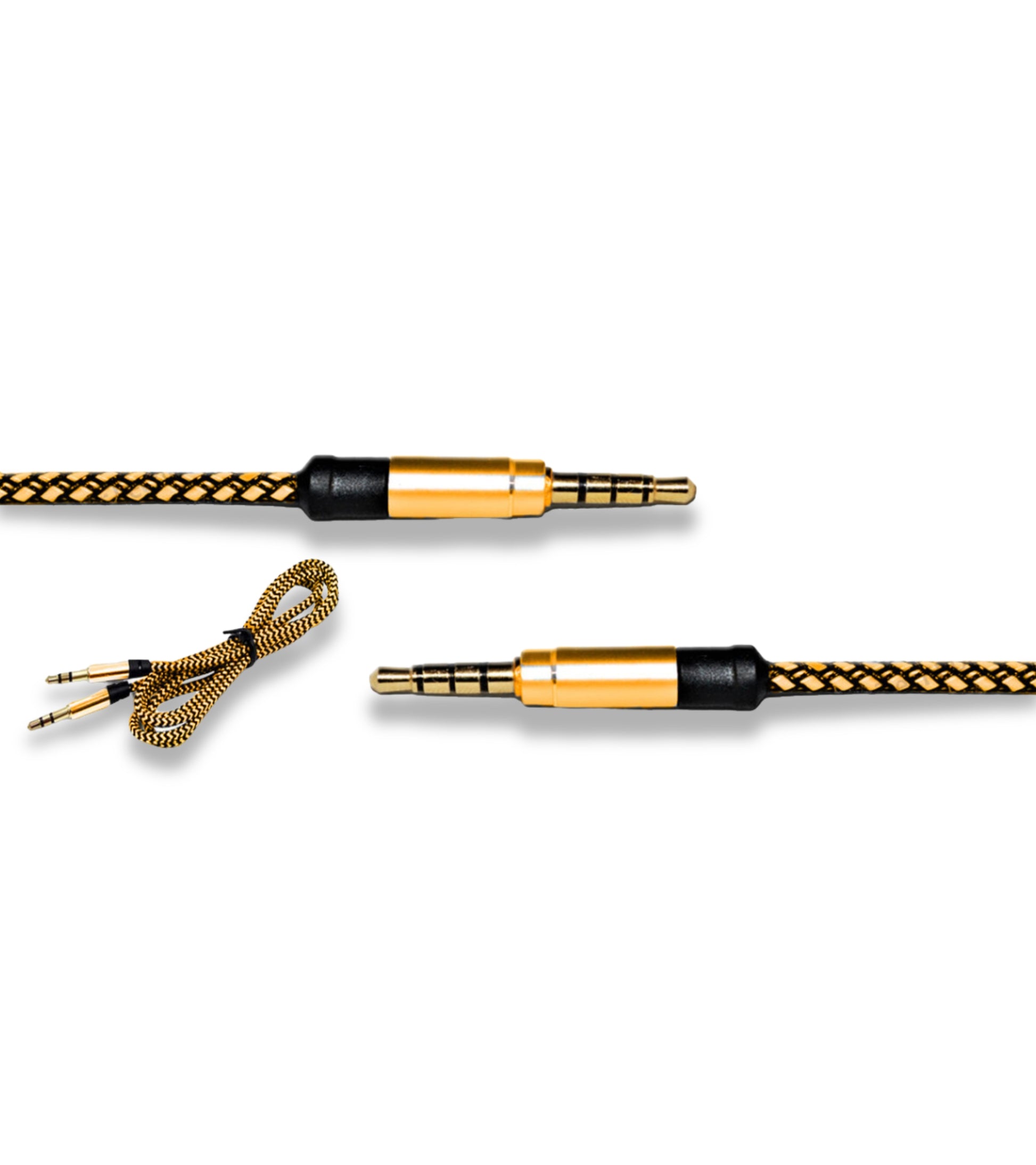 BESYNC AUDIO STEREO AUX IN CABLE SHIELDED GOLD ROSE COLOR JACK 3.5MM IN ALUMINUM COVERED IN NYLON WIRE FOR MP3 CAR IPHONE SMARTPHONE TV