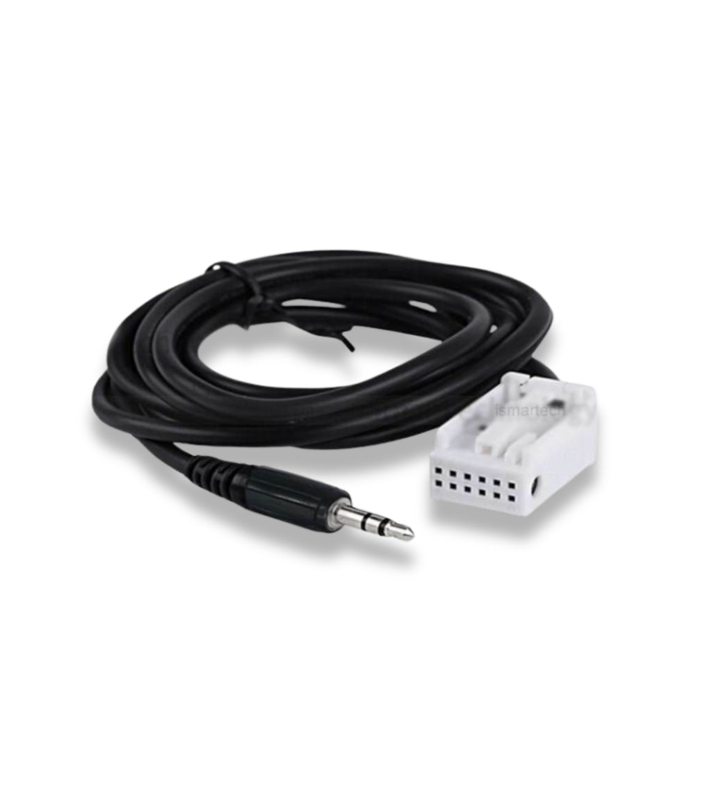 AUDIO CABLE AUX IN FOR CAR CITROEN PEUGEOT CAR RADIO INPUT JACK 3 5MM SCREENED 150CM LENGTH FOR IPHONE SAMSUNG MP3 SMARTPHONE