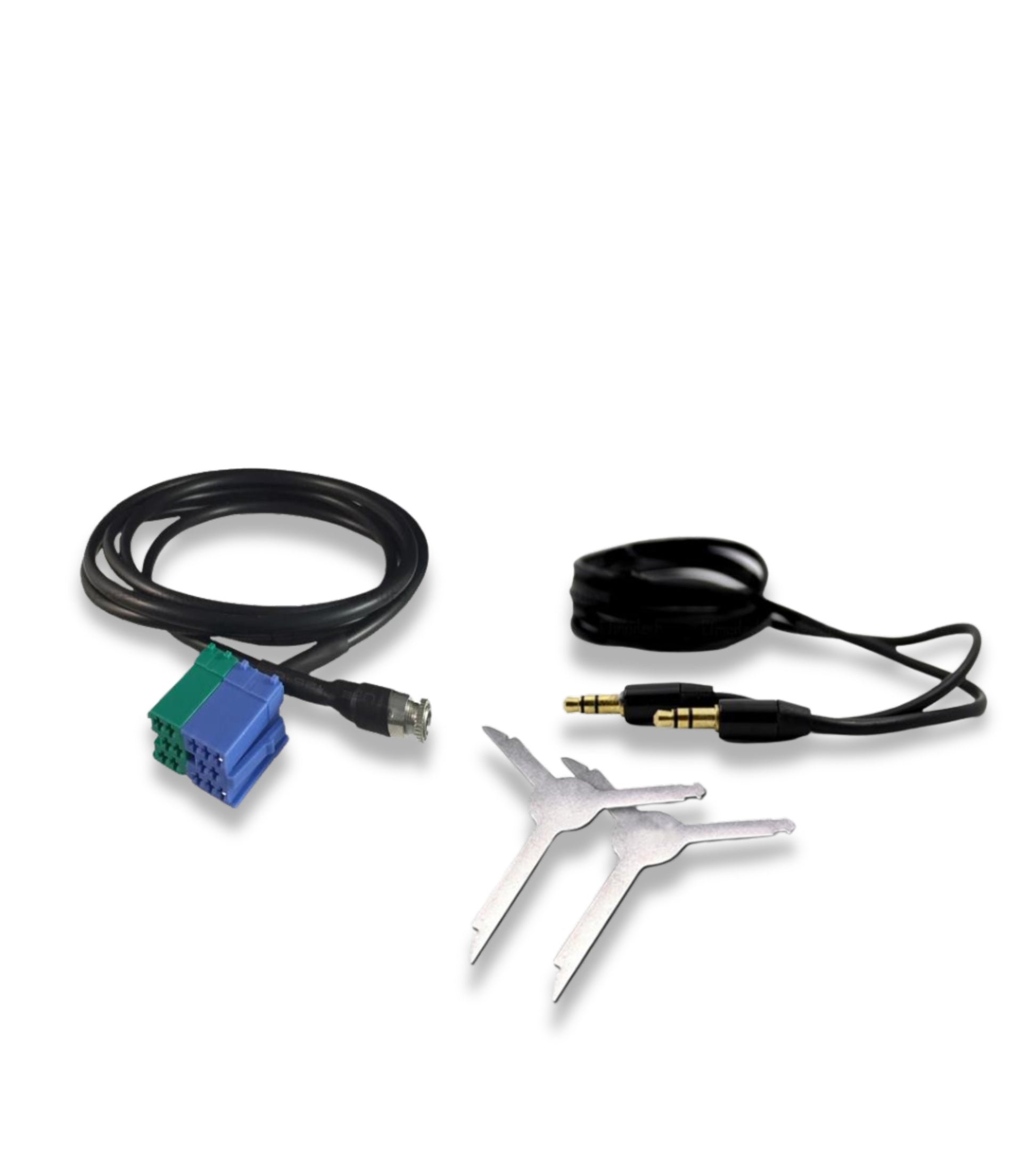 Aux Jack Female Cable Fiat Bravo + Car Radio Extraction Kit + Rubber Coated Audio Cable Jack 3.5mm (Black) For Fiat Bravo Production Since 2007 Radio Visteon Mp3 Smartphone Iphone