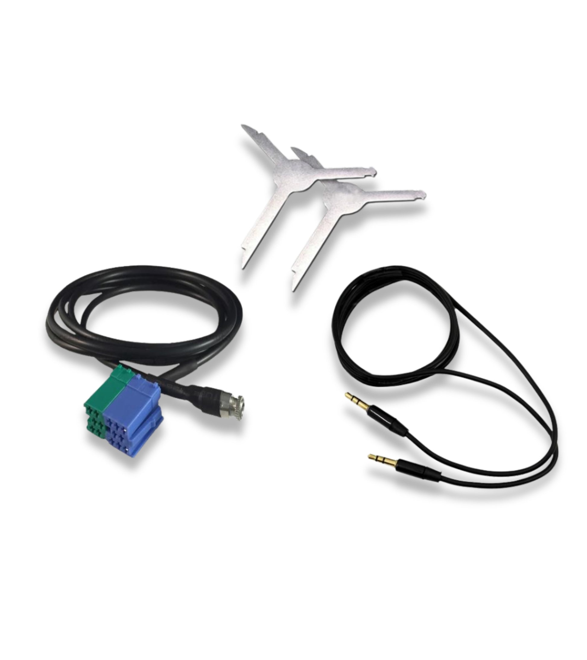 Aux Jack Female Cable Fiat Bravo + Car Radio Extraction Kit + Rubber Coated Audio Cable Jack 3.5mm (Black) For Fiat Bravo Production Since 2007 Radio Visteon Mp3 Smartphone Iphone