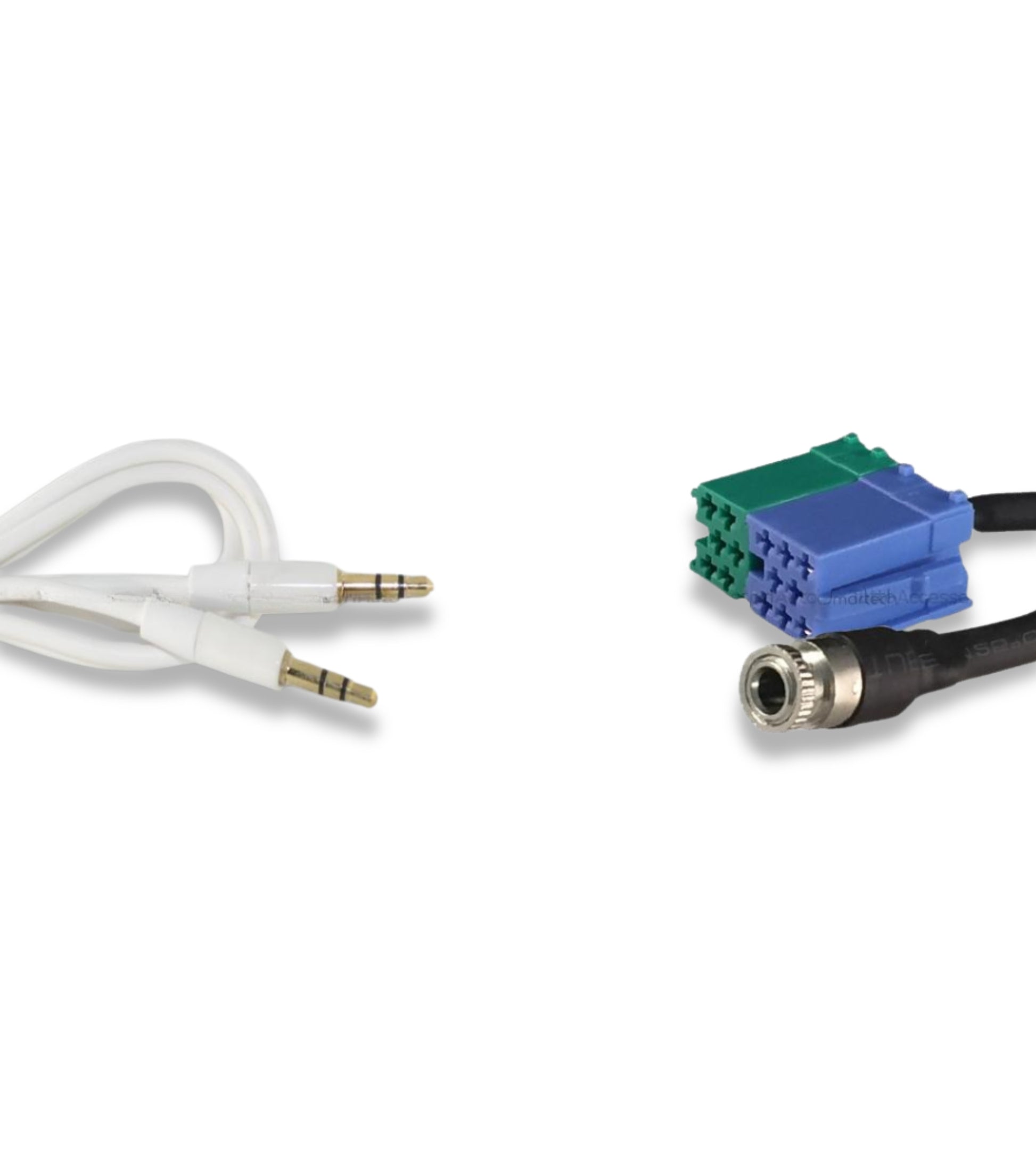 Kit Aux Jack Female Cable Fiat Bravo + Audio Cable Coated in Rubber Gold-Plated Connectors Aluminum (White) For Fiat Bravo Production Since 2007 Radio Visteon Jack Mp3 Smartphone Iphone