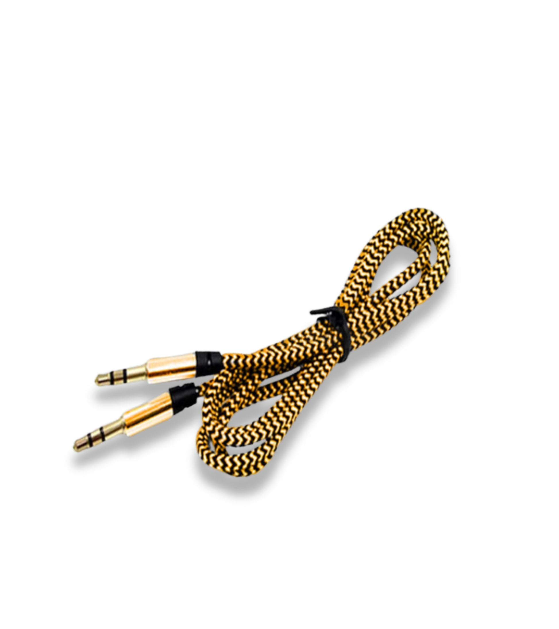 Aux Cable For Fiat Bravo From 2007 Visteon Radio 3.5mm Female Jack Input Length 150cm + Besync Nylon Cable Gold Color (Gold) For Mp3 Smartphone Iphone