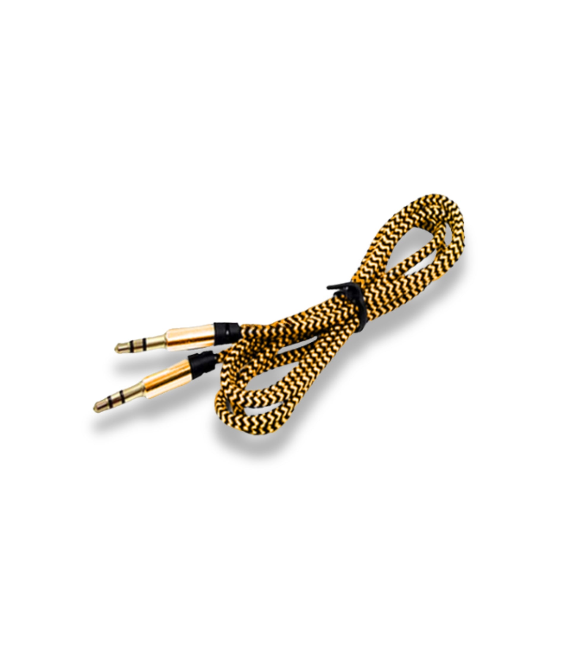 Aux In Cable For Blaupunkt Car Radio Fiat Grande Punto Evo Croma 500 Lancia Musa Y Alfa 3.5mm Female Jack Length 150cm + Besync Nylon Cable Gold Color (Gold) For Mp3 Smartphone Iphone