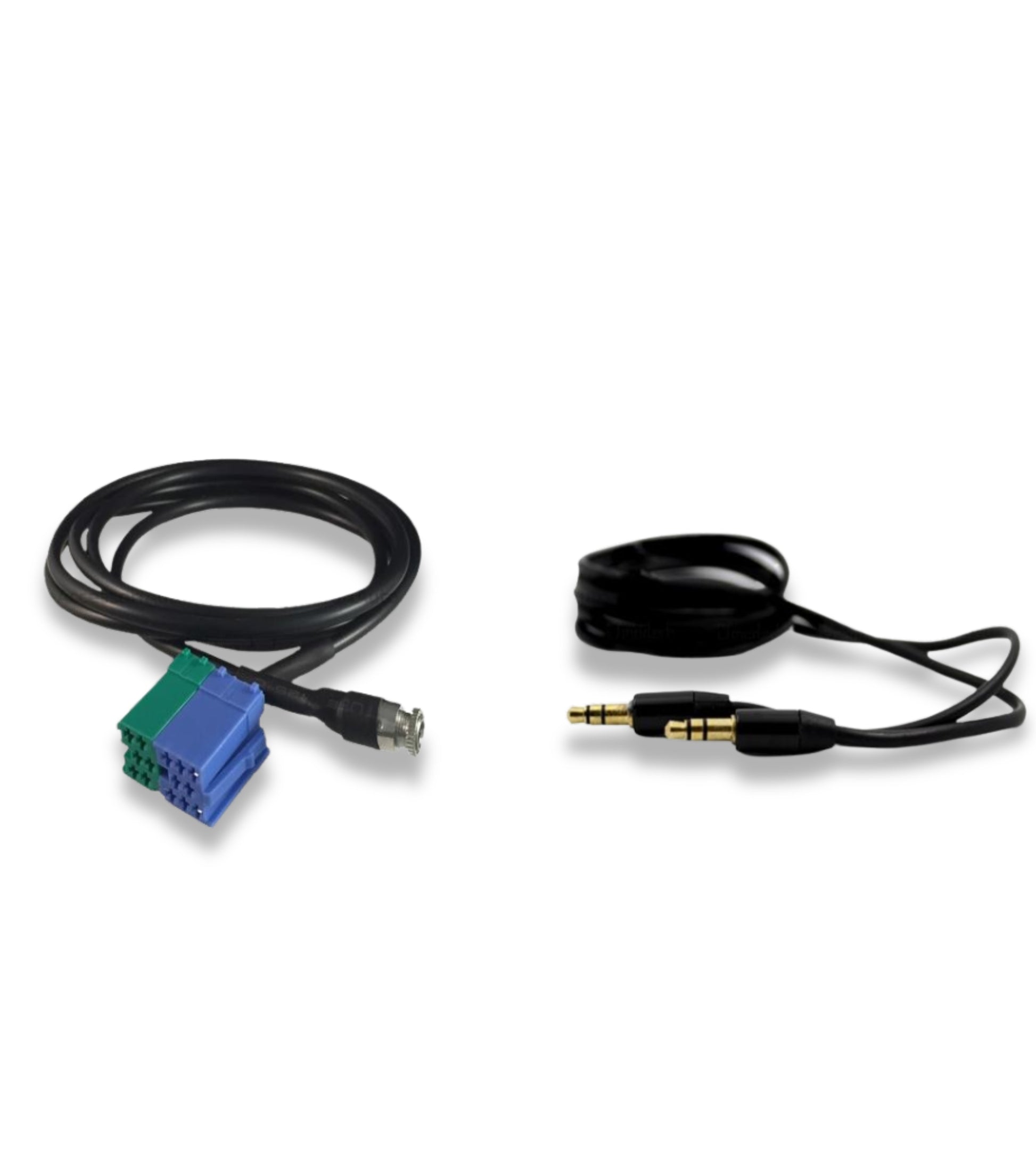 Fiat Bravo Female Jack Aux Cable Kit + Rubber Coated Audio Cable Gold-Plated Aluminum Connectors (Black) For Fiat Bravo Production Since 2007 Radio Visteon Jack 3.5Mm Mp3 Smartphone Iphone 