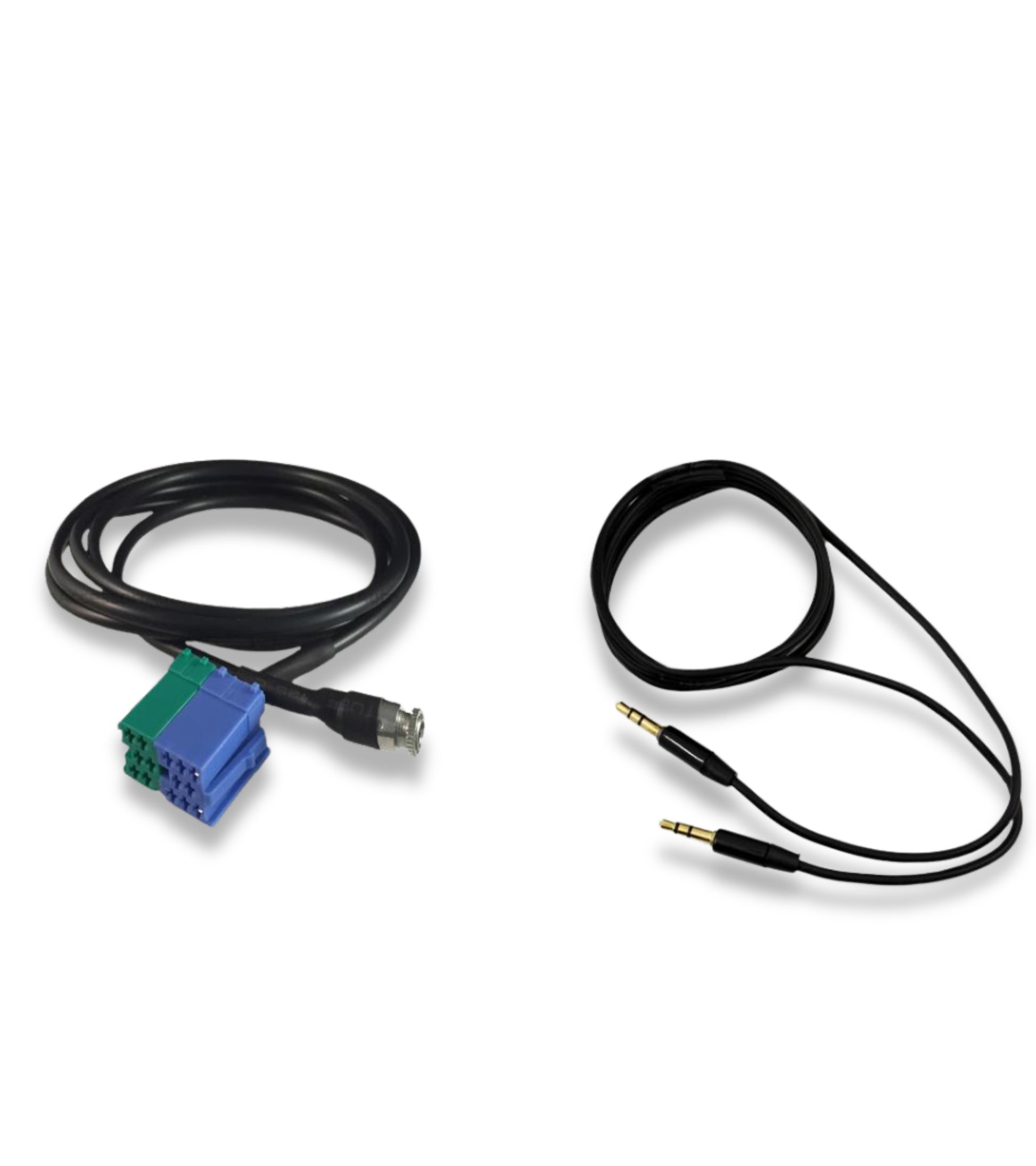 Fiat Bravo Female Jack Aux Cable Kit + Rubber Coated Audio Cable Gold-Plated Aluminum Connectors (Black) For Fiat Bravo Production Since 2007 Radio Visteon Jack 3.5Mm Mp3 Smartphone Iphone 