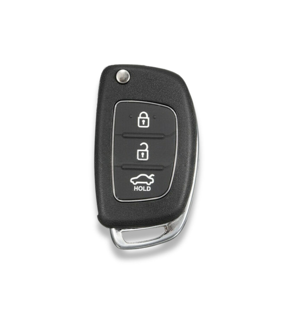 Guscio e Lama per Chiave 3 Tasti Compatibile con Hyundai I20 I30 I40 Ix20 Ix35 Ix45 Ix55 Tucson Santa Fe Elantra Accent Tasto Hold e Slot Batteria