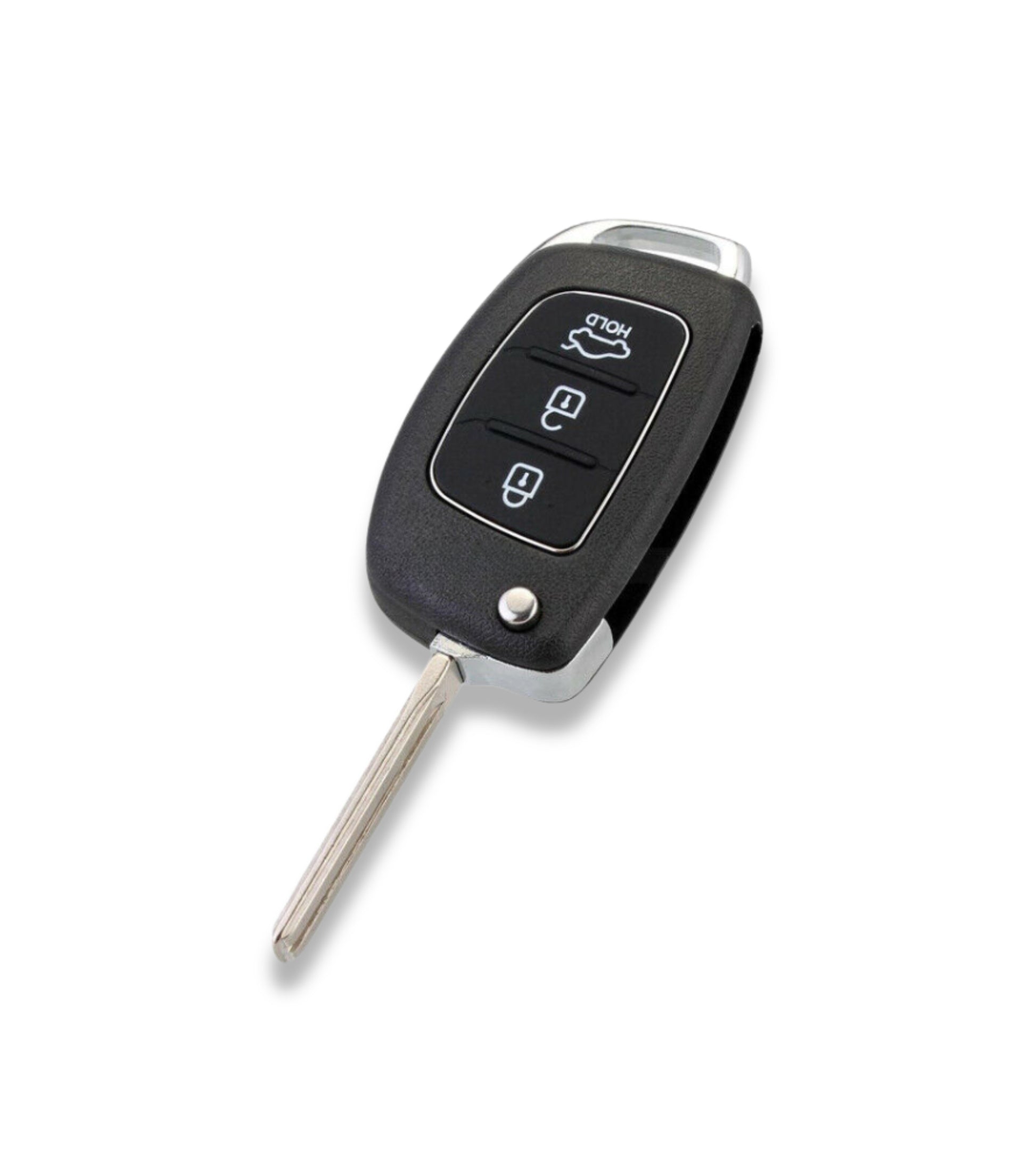 Guscio e Lama per Chiave 3 Tasti Compatibile con Hyundai I20 I30 I40 Ix20 Ix35 Ix45 Ix55 Tucson Santa Fe Elantra Accent Tasto Hold e Slot Batteria