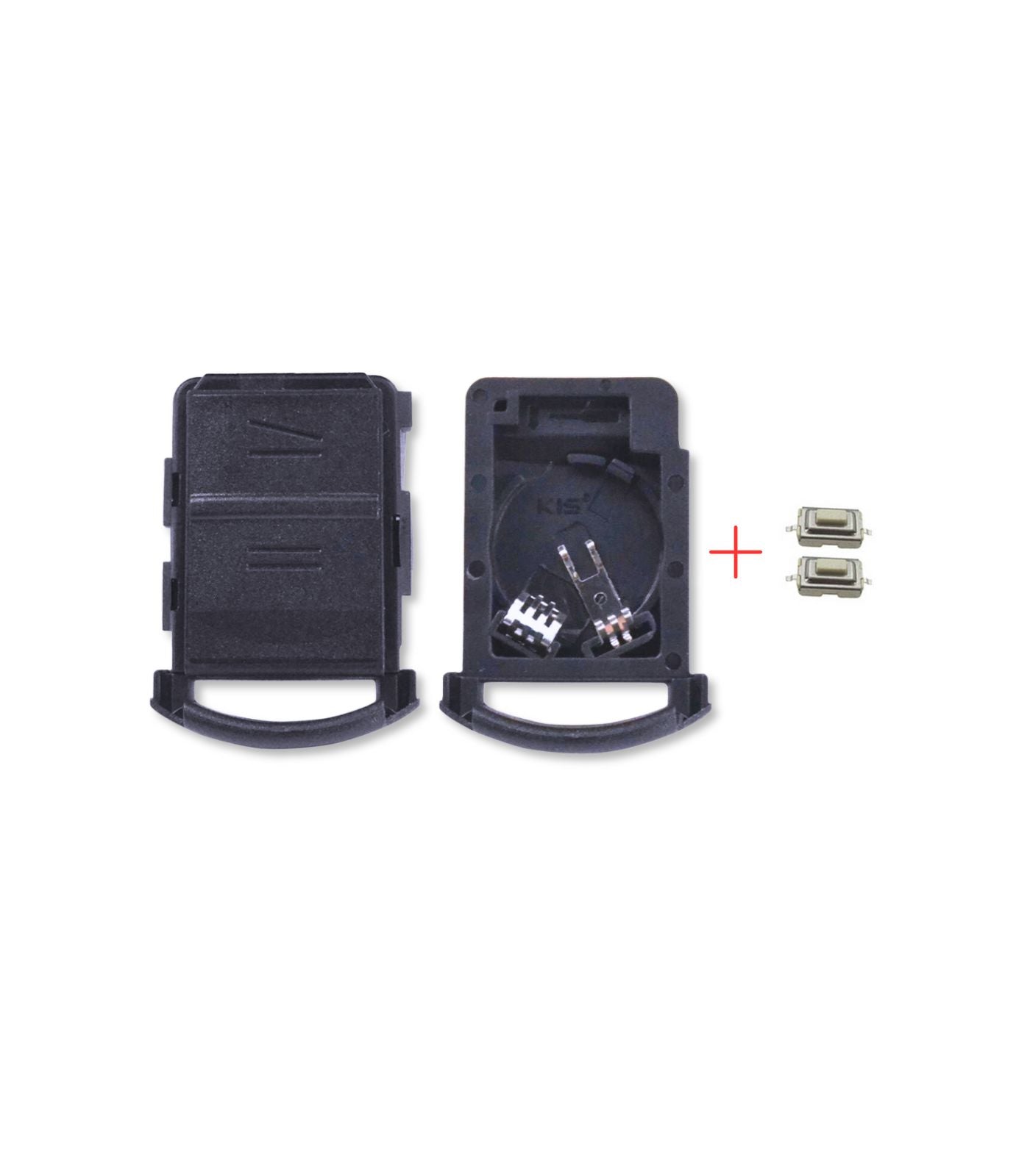 Chiave Scocca Guscio Cover per Telecomando 2 Tasti Ricambio Compatibile con Opel Corsa Meriva Combo Agila Astra alloggio batteria + 2 micropulsanti