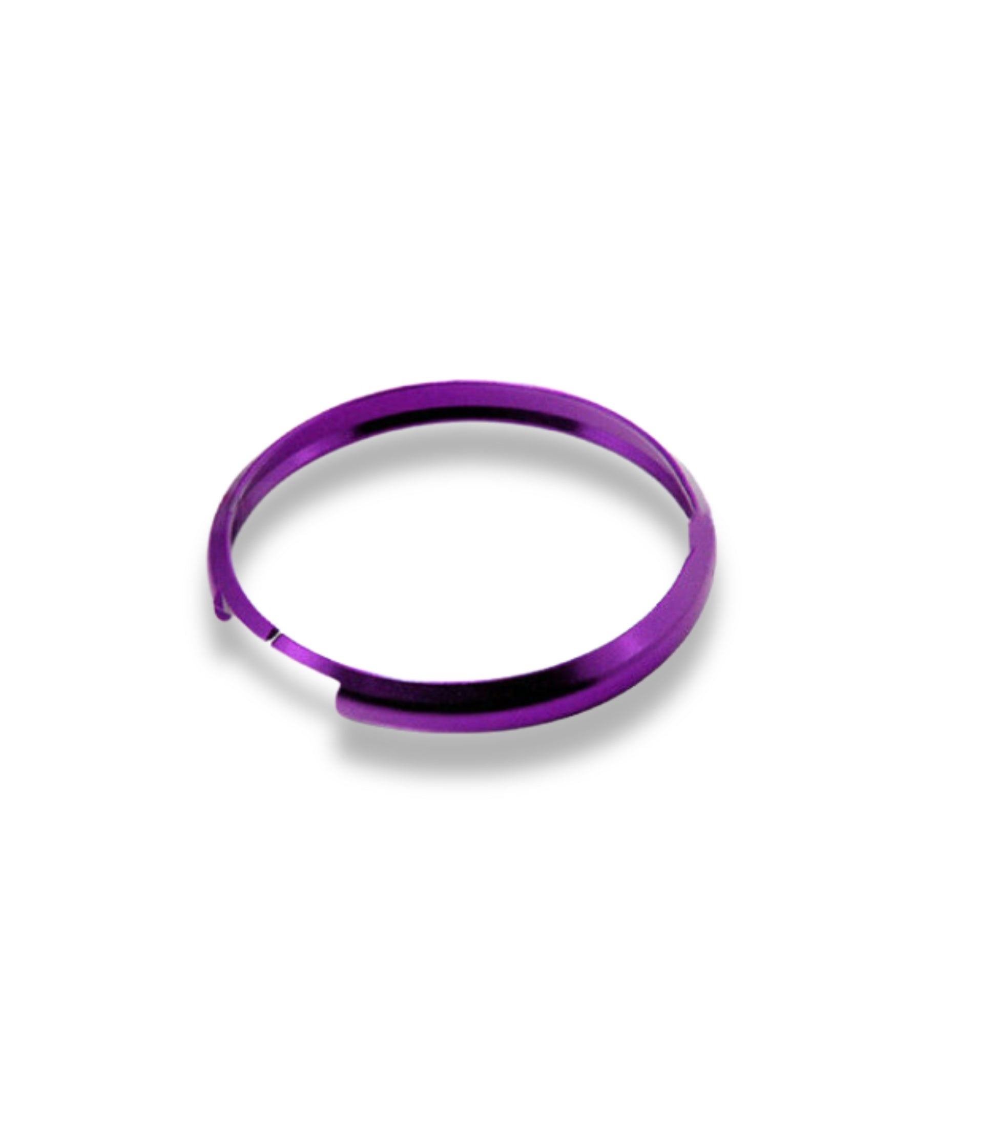 Anello Decorativo in Alluminio 2 Pezzi Rosso e Viola Compatibile con Mini Cooper One D S Countryman Guscio Scocca Telecomando Chiave Portachiavi