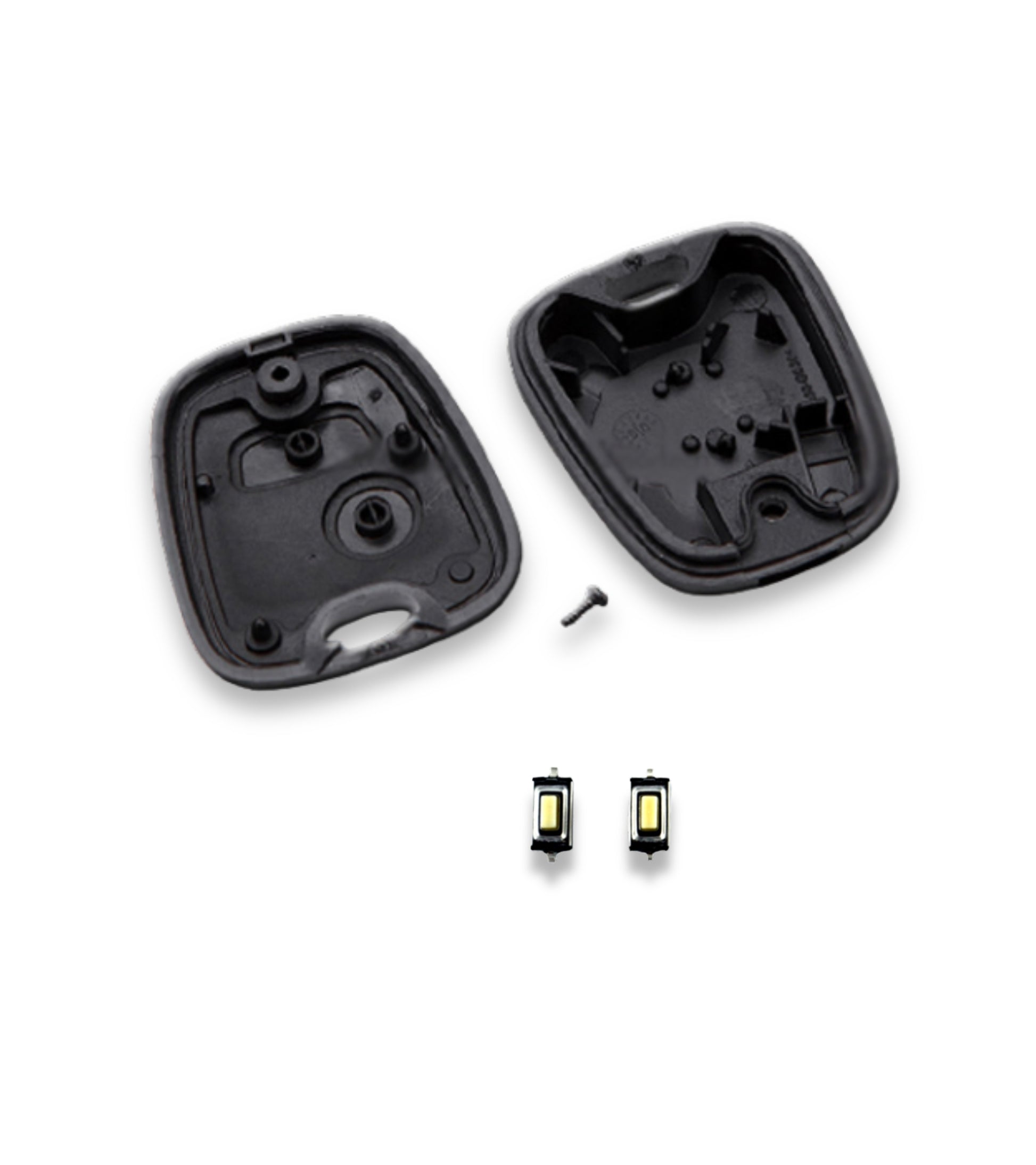 Cover Guscio Scocca 2 Tasti per Chiave Telecomando Compatibile con Toyota Aygo - Citroen C1 C2 C3 C4 - Peugeot 107 207 307 + Due Micro Pulsanti