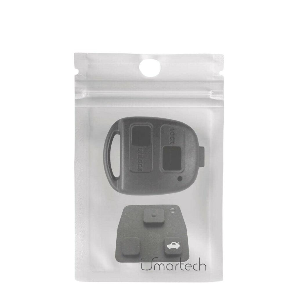 Scocca Guscio Cover Per Chiave Telecomando 2 tasti Compatibile Per Toyota Corolla Rav4 Celica, Completo di Pulsanti In Gomma e Vite