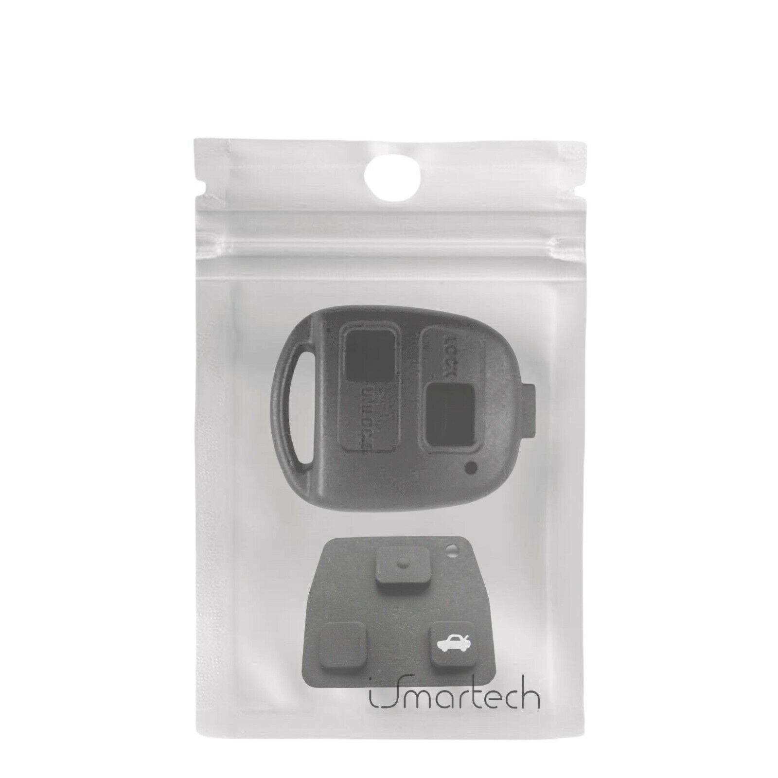 Scocca Guscio Cover Per Chiave Telecomando 2 tasti Compatibile Per Toyota Corolla Rav4 Celica, Completo di Pulsanti In Gomma e Vite