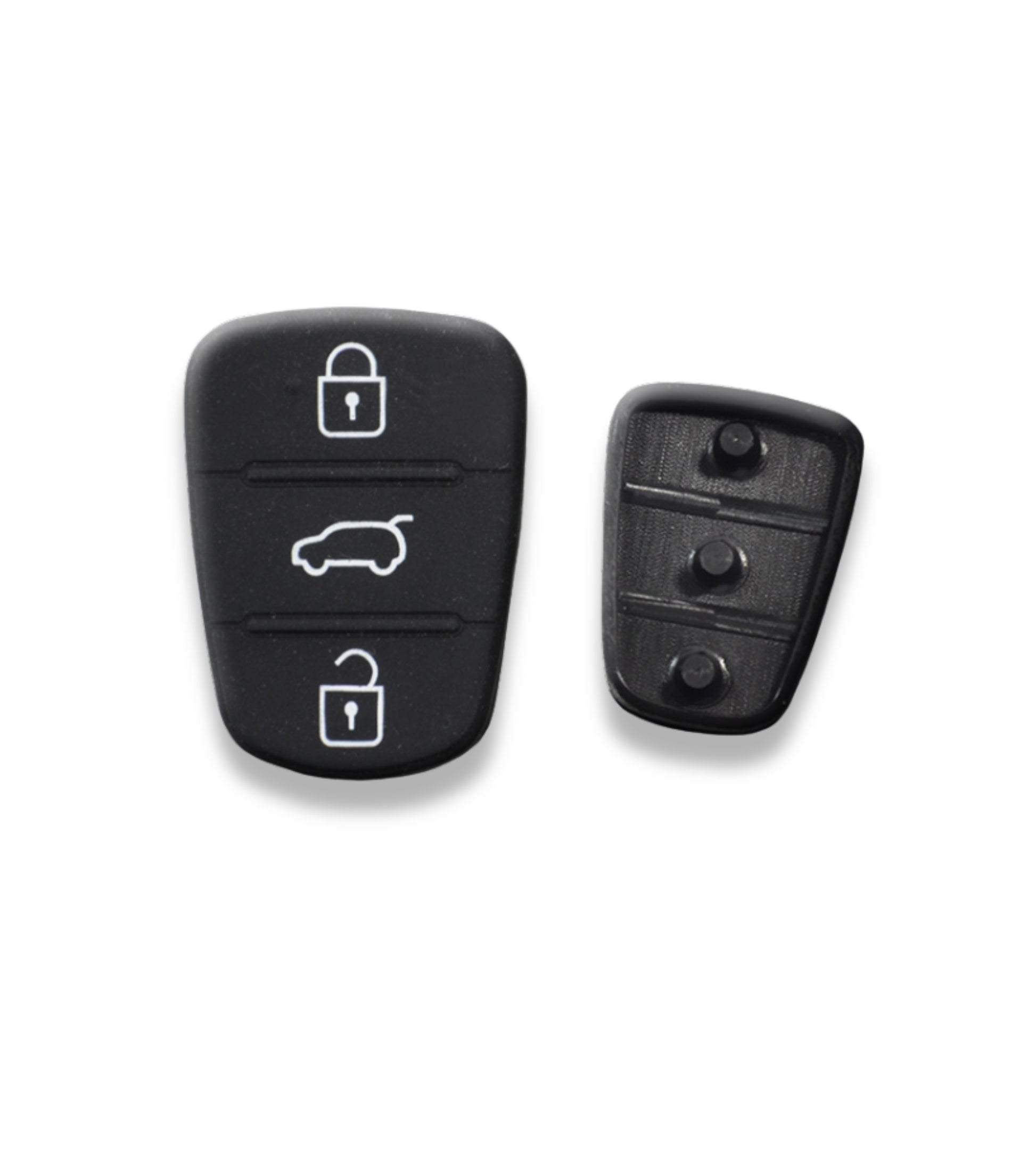 Pad Pulsanti 3 Tasti in Gomma per Guscio Scocca Cover Chiave Telecomando Compatibile con Hyundai I20 I30 e Kia Sorento Picanto