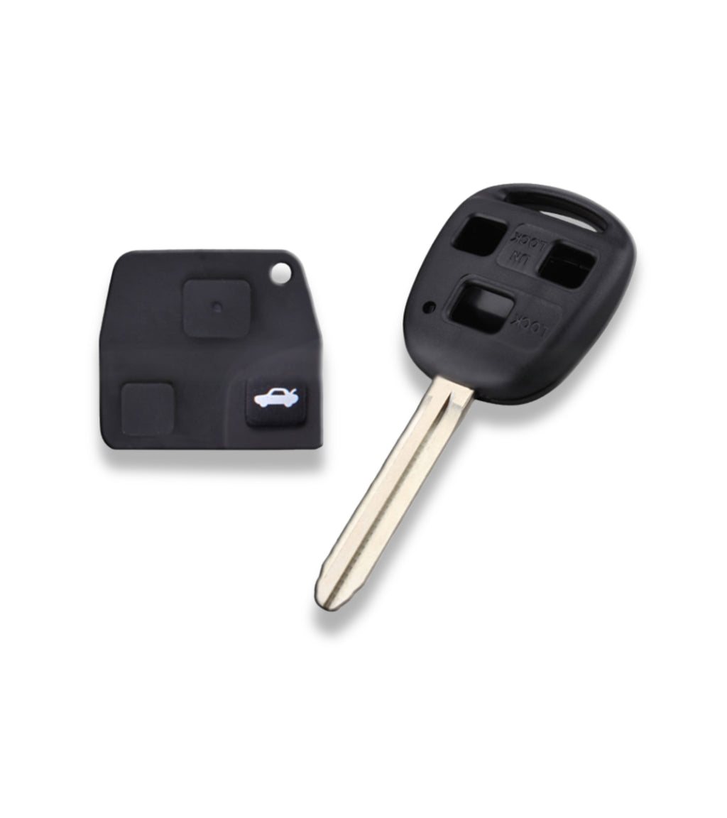 Scocca Guscio Cover Telecomando 3 Tasti Compatibile con Toyota Corolla Rav4 Celica Prius Chiave Completa di Guscio e Lama