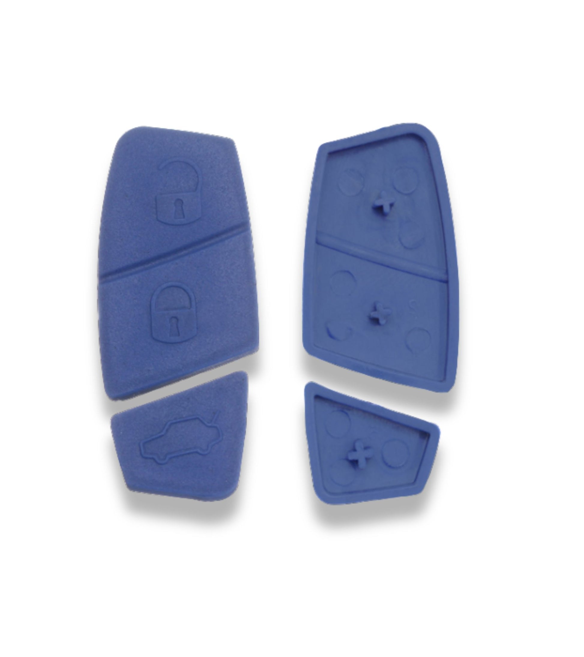 Tastiera Pad Tre Pulsanti per Chiave Telecomando 2 o 3 Tasti Compatibile con Fiat Punto Panda Evo Bravo Scudo Doblo (Colore Blu)