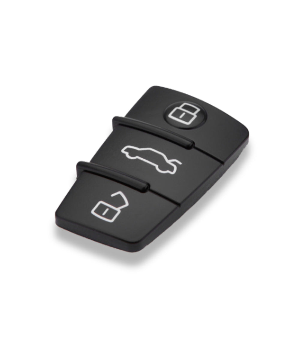 Tastiera Pad Pulsanti in Gomma 3 Tasti per Telecomando Guscio Chiave Compatibile con Audi A1 A3 A4 A5 A6 A8 S4 S5 Q5 Q7