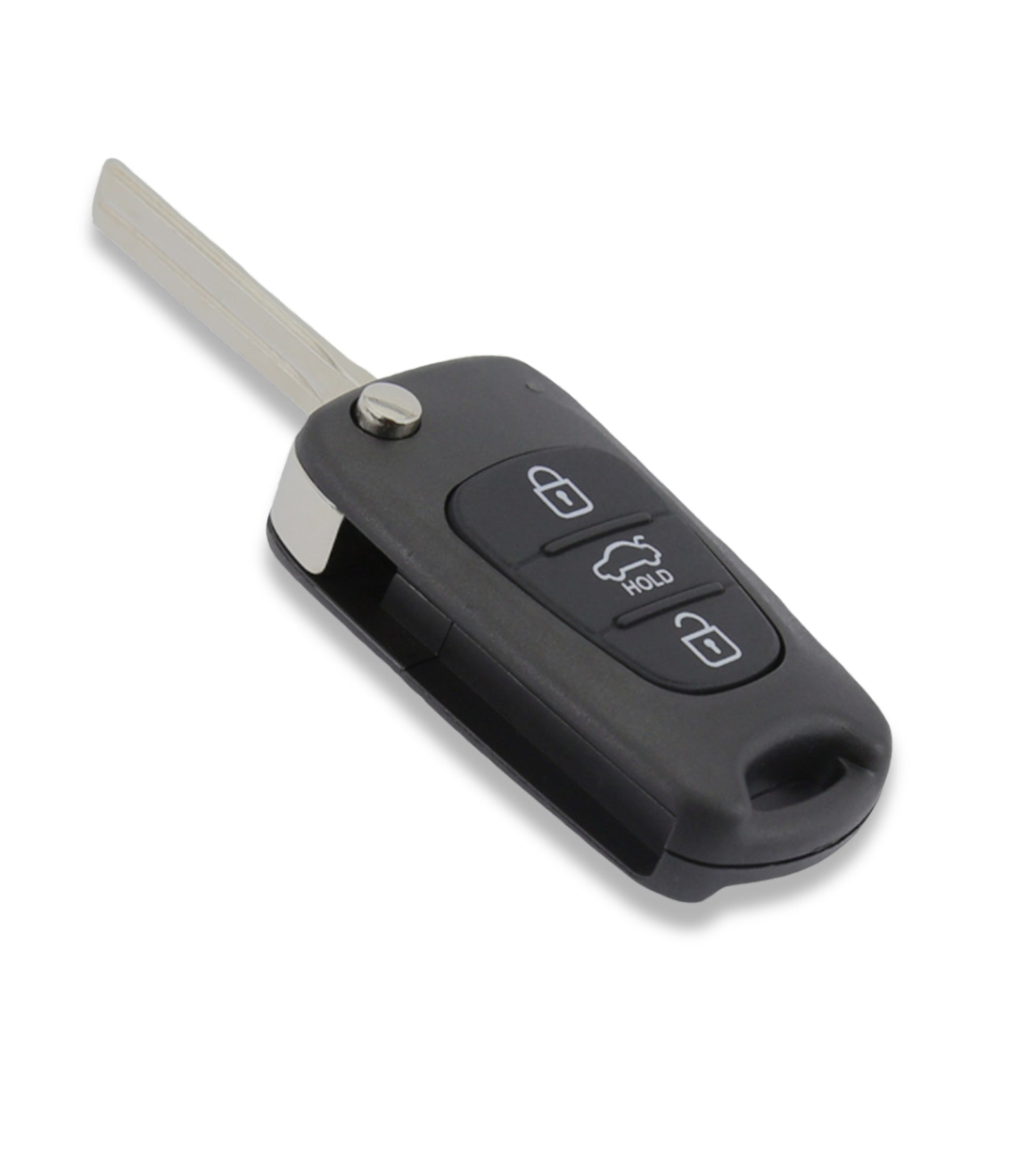 Guscio e Lama Estraibile per Chiave Telecomando 3 Tasti Compatibile con Hyundai I20 i30 I35 IX20 IX35, Pulsante Centrale "Hold"