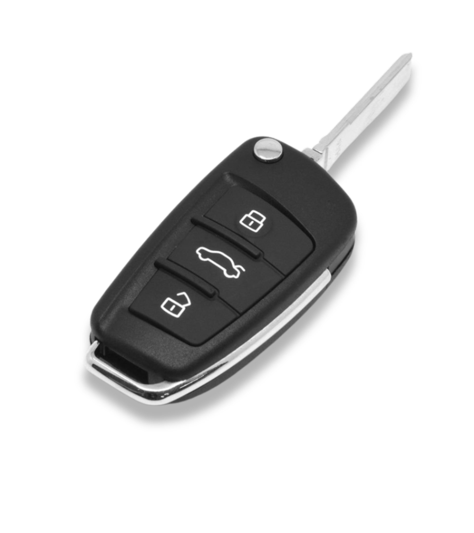 Chiave Cover Guscio Scocca e Lama Telecomando 3 Tasti Compatibile con Audi A1 A3 A4 A6 A8 Q5 Q7 Tt Vano Batterie Cr2032