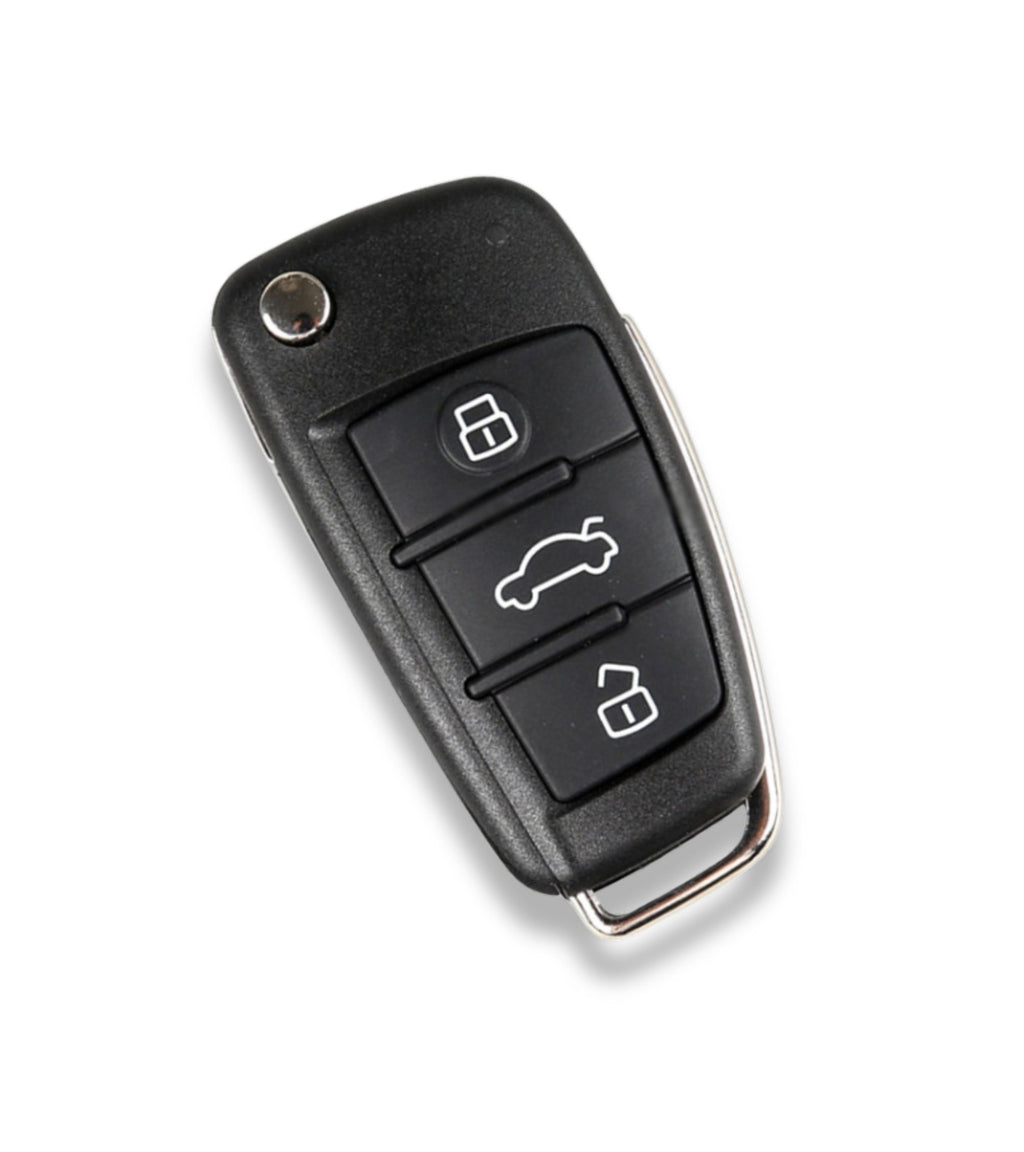 Chiave Cover Guscio Scocca e Lama Telecomando 3 Tasti Compatibile con Audi A1 A3 A4 A6 A8 Q5 Q7 Tt Vano Batterie Cr2032