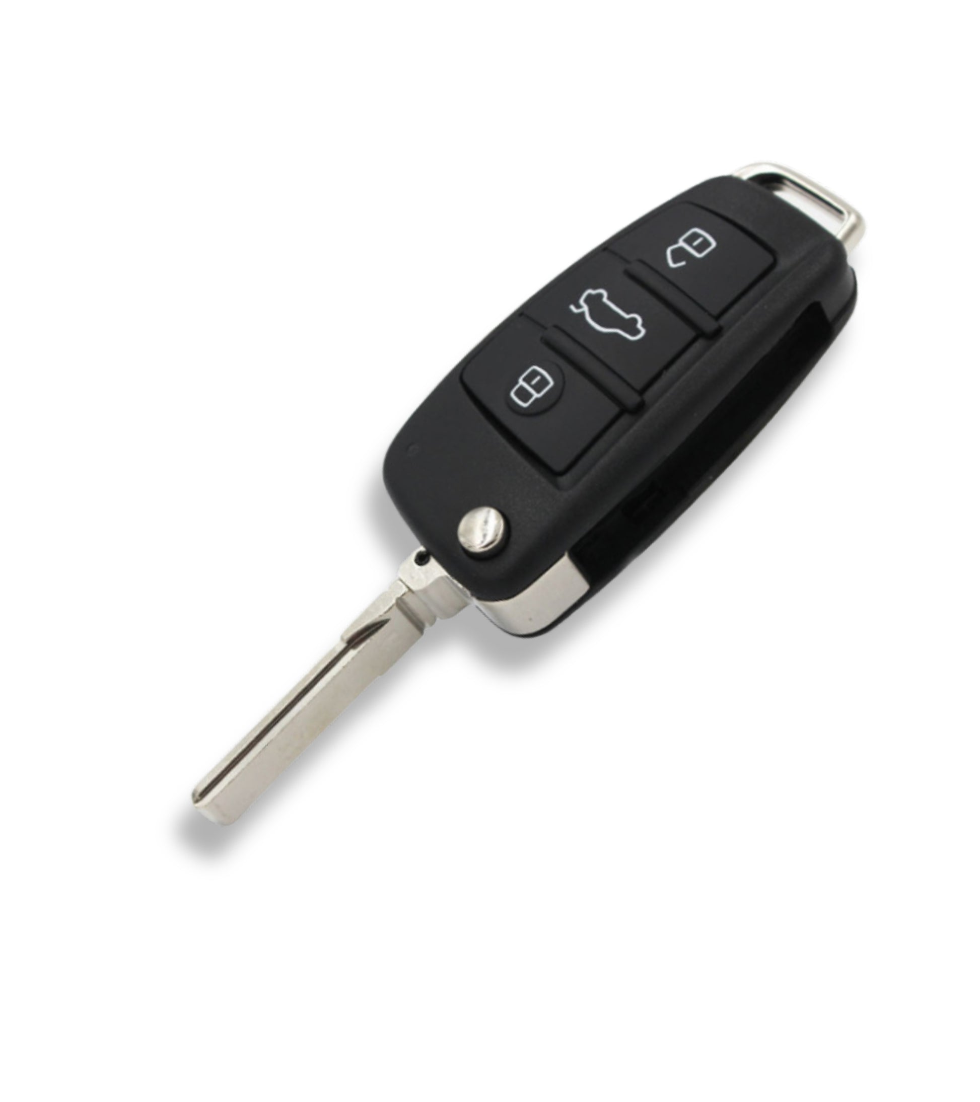Chiave Cover Guscio Scocca e Lama Telecomando 3 Tasti Compatibile con Audi A1 A3 A4 A6 A8 Q5 Q7 Tt Vano Batterie Cr2032
