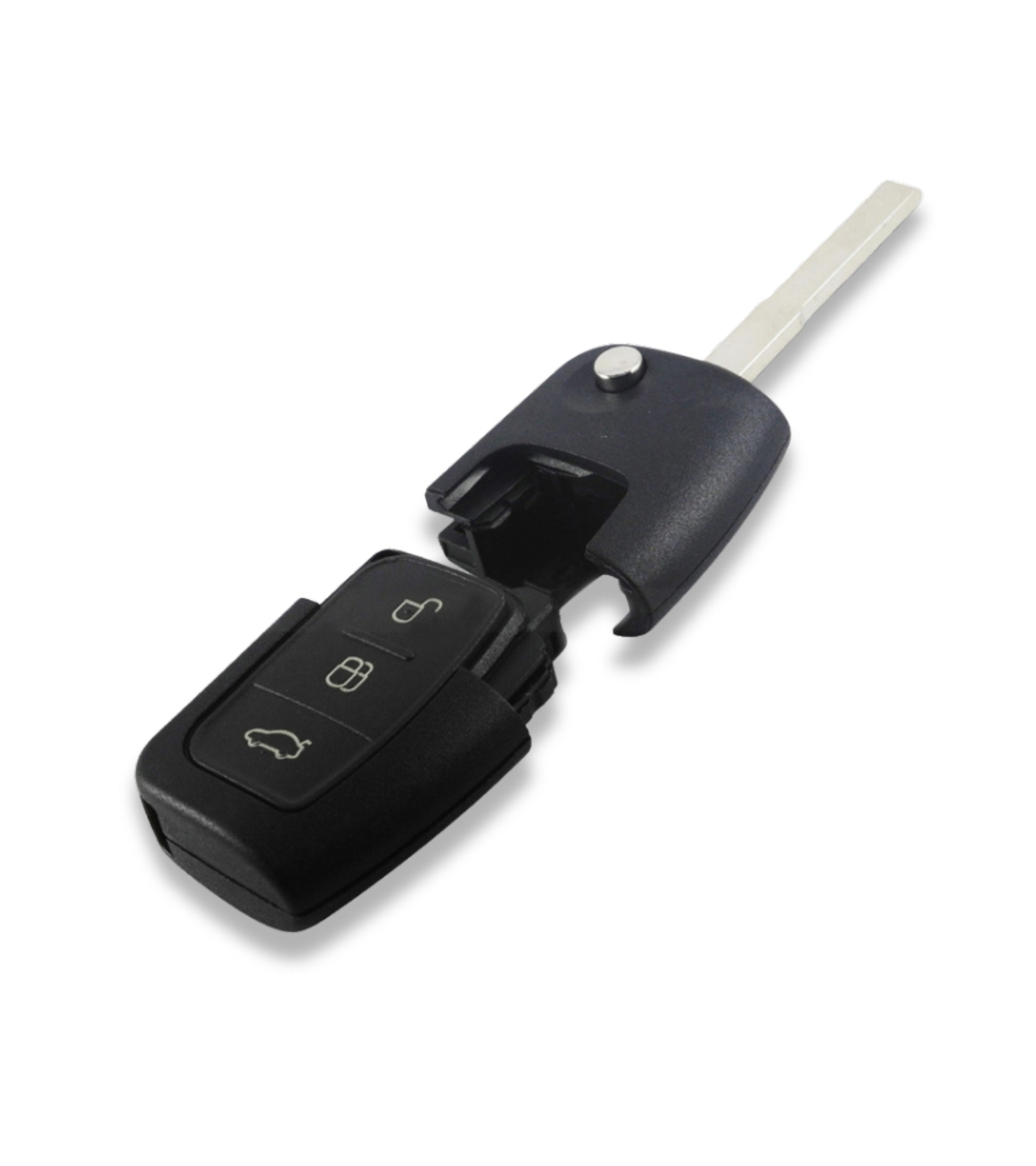Guscio e Lama Estraibile Scocca Cover per Chiave Telecomando 3 Tasti Compatibile con Ford Focus Fusion C-Max Fiesta Galaxy
