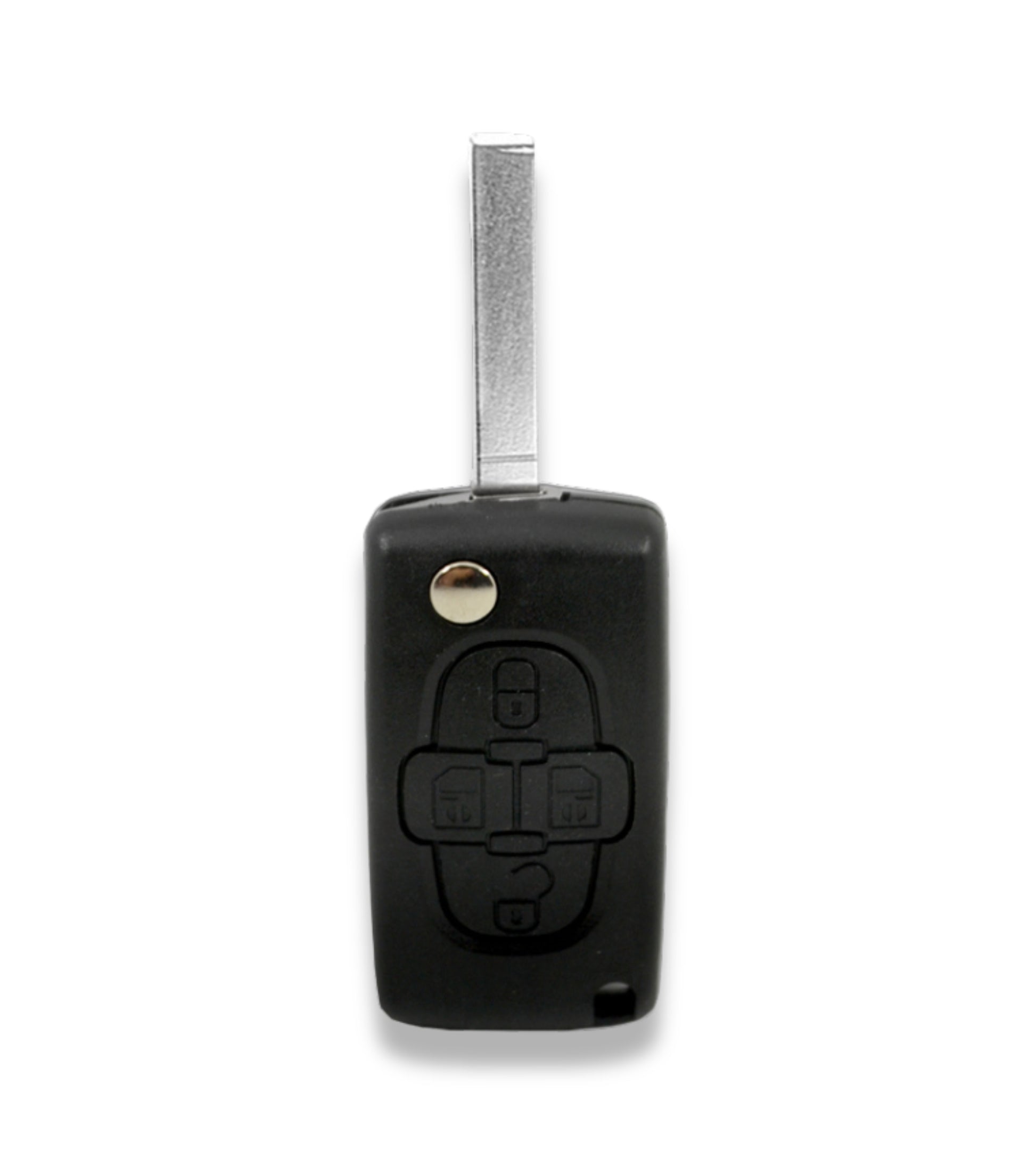 Guscio e Lama Scocca Cover Chiave Telecomando 4 Tasti Compatibile con Peugeot 807 1007 e Altri Modelli Alloggio Batteria Ce0523