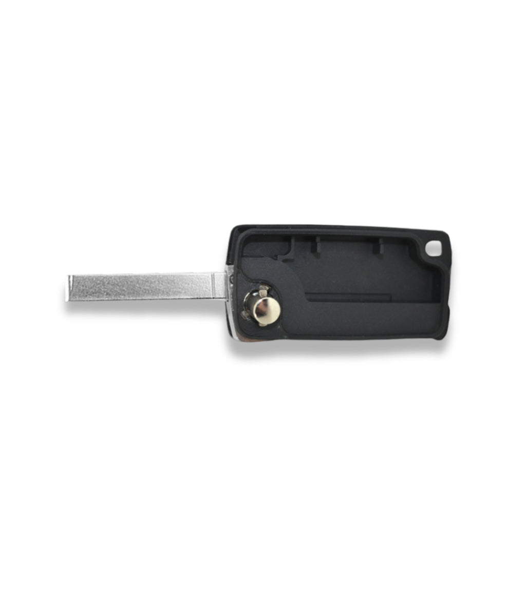 Guscio e Lama Scocca Cover Chiave Telecomando 4 Tasti Compatibile con Peugeot 807 1007 e Altri Modelli Alloggio Batteria Ce0523