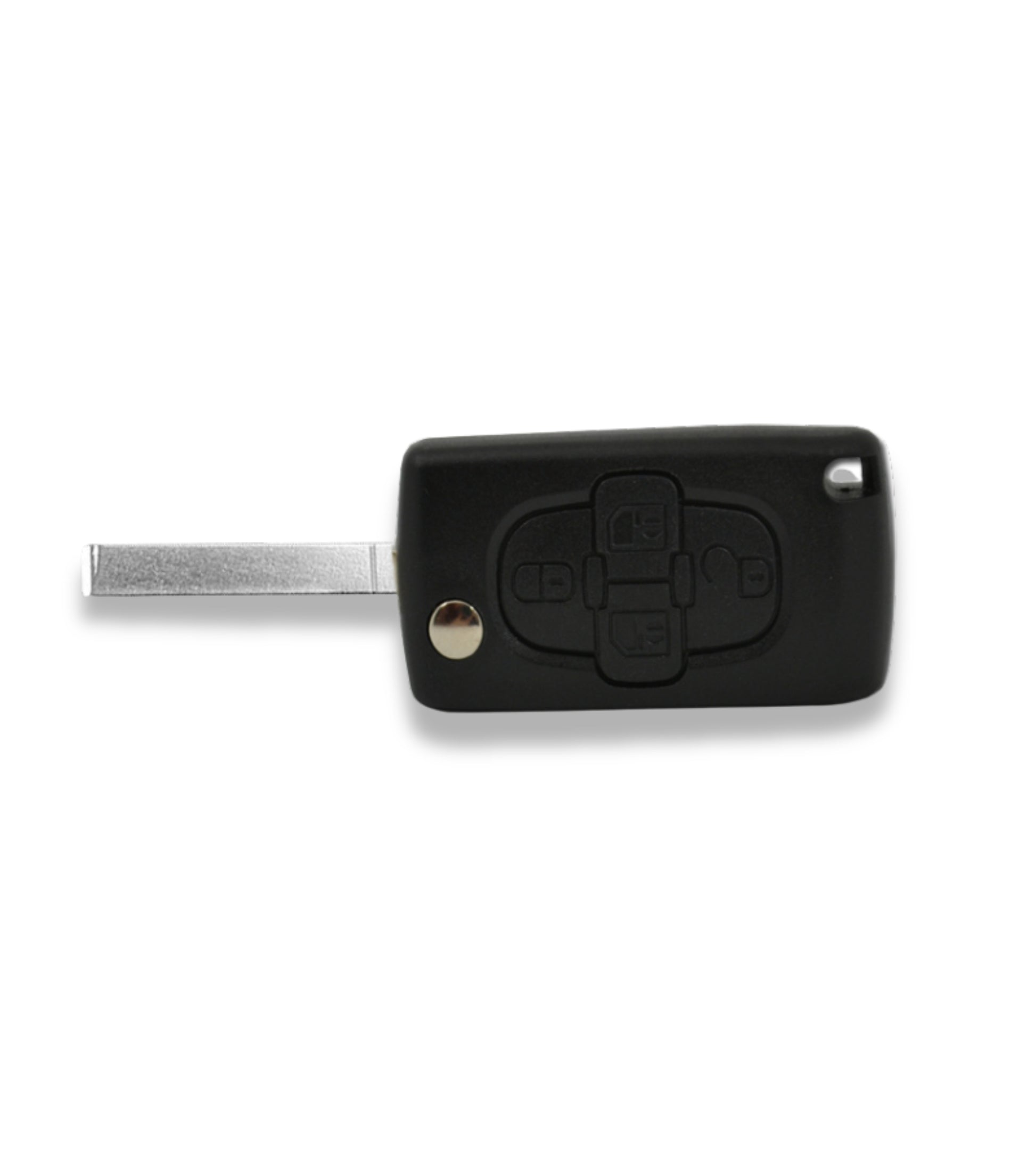 Guscio e Lama Scocca Cover Chiave Telecomando 4 Tasti Compatibile con Peugeot 807 1007 e Altri Modelli Alloggio Batteria Ce0523