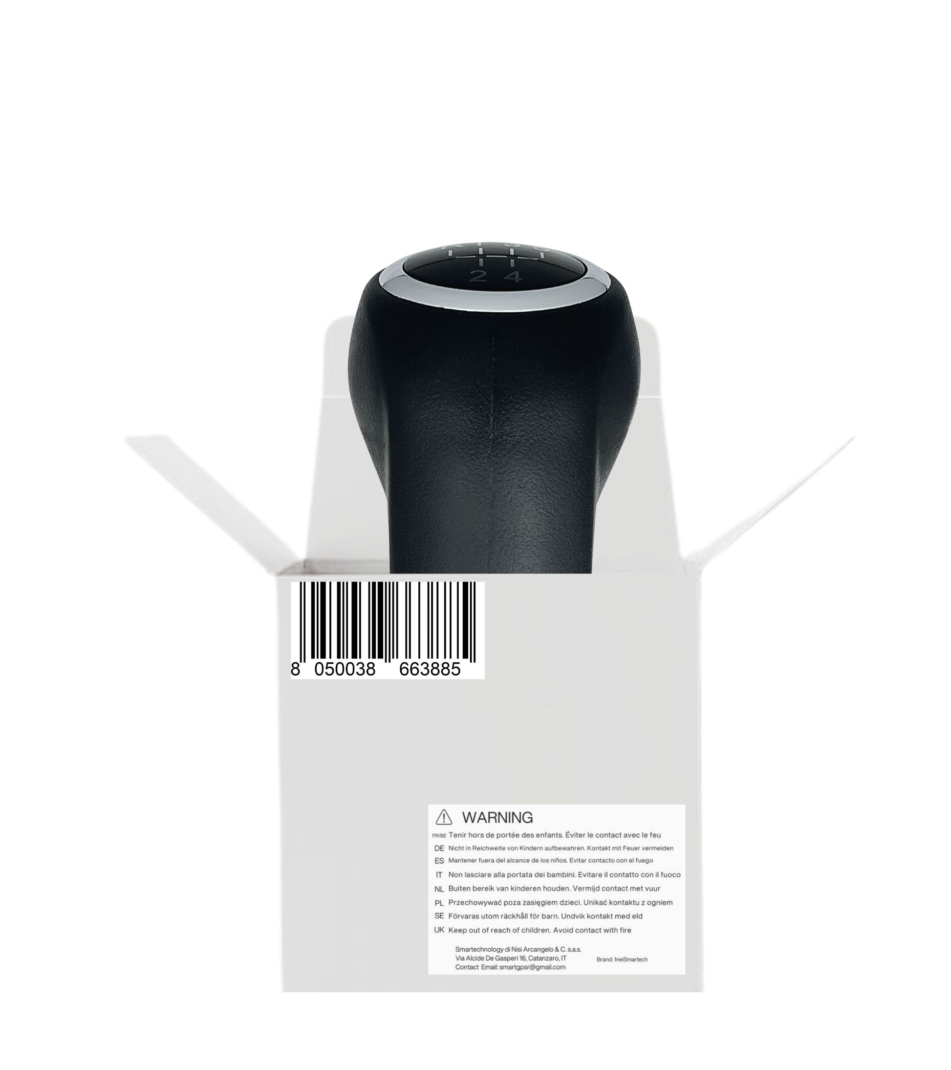 Pomello Leva Cambio Nero 5 Marce Compatibile con Opel Zafira B 2005–2014, Codice OEM 55354140, con Retromarcia in Alto a Sinistra