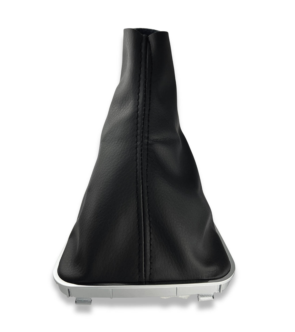 Cuffia per Leva Cambio Nera con Cornice Argento e Ghiera Interna Compatibile con Opel Zafira B 2005–2014, Compatibile con Oem 55354140
