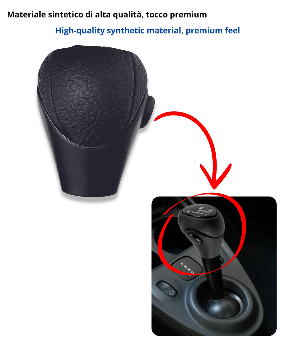 Pomello Cambio Automatico colore nero, con Pulsante Laterale Compatibile con Smart Fortwo 450 451 1998–2019, Compatibile con Roadster 452 2003–2006