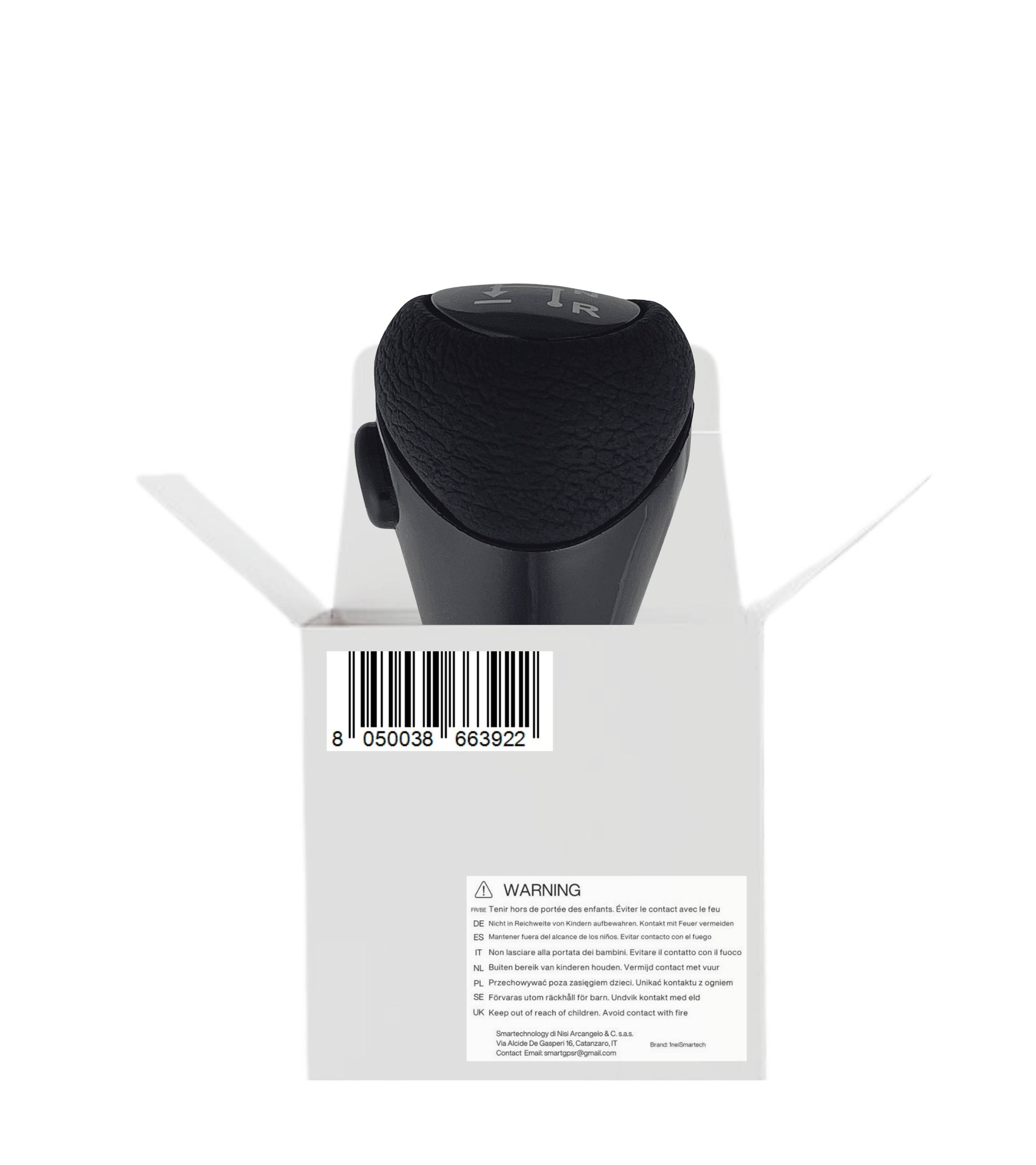 Pomello Cambio Automatico colore nero, con Pulsante Laterale Compatibile con Smart Fortwo 450 451 1998–2019, Compatibile con Roadster 452 2003–2006
